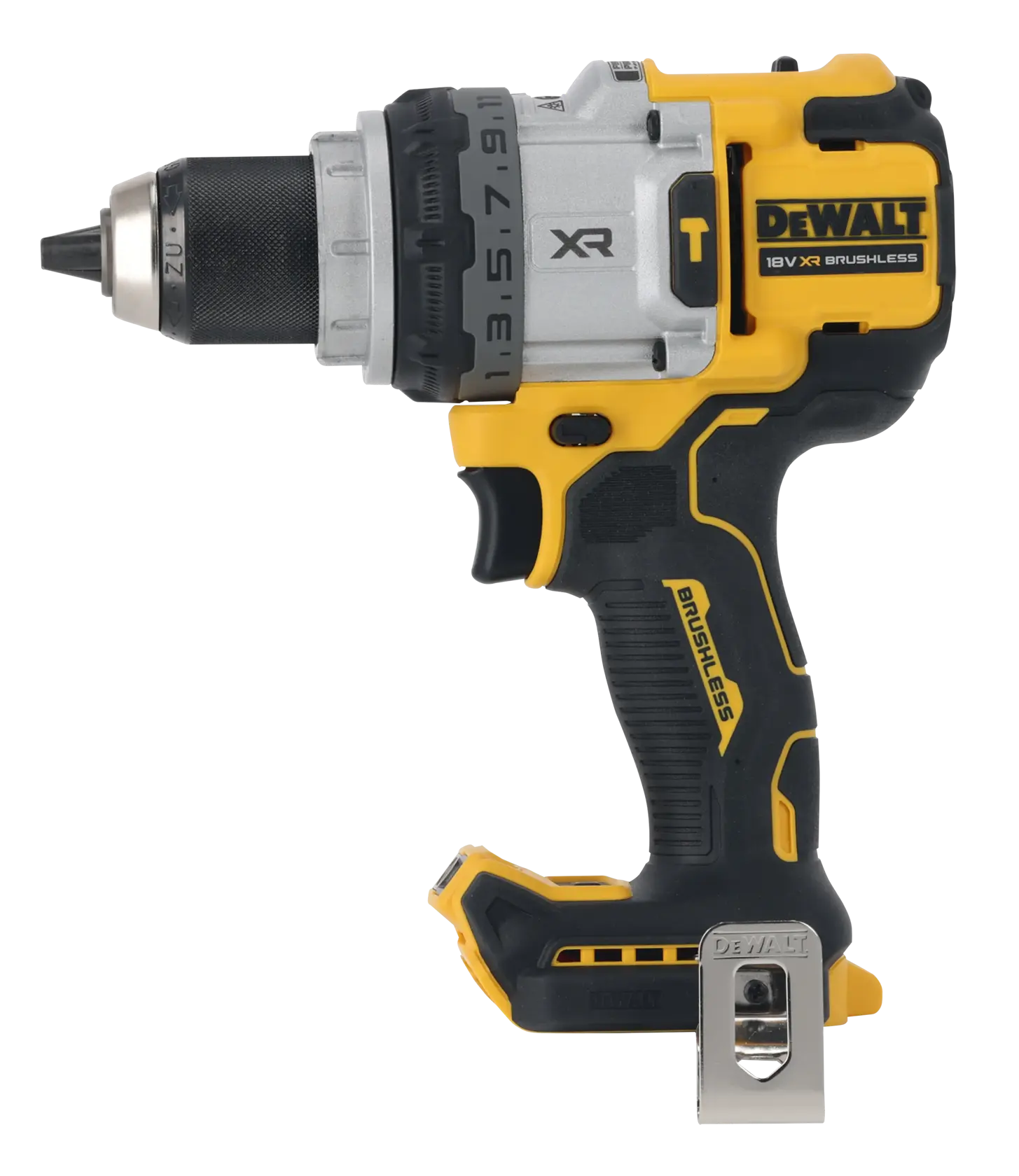 Taladro DEWALT, categoría fotografía, SKUs DCD1007NT, DCZ607X2-XE. Diseño amarillo y negro.