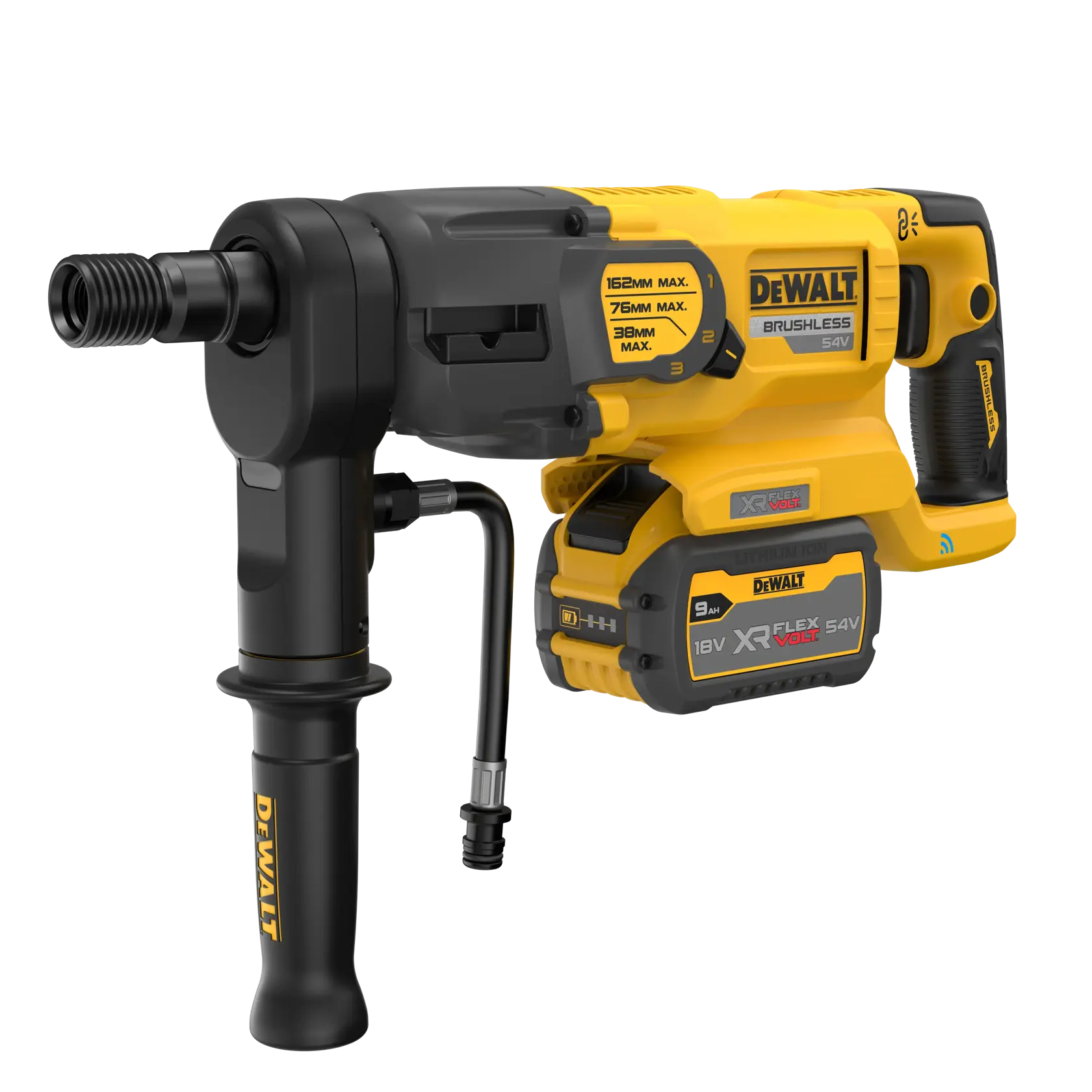 DEWALT Photography tool DCD150X2-QW, DCD150X2 with XR Flexvolt 54V battery, brushless, yellow and black.