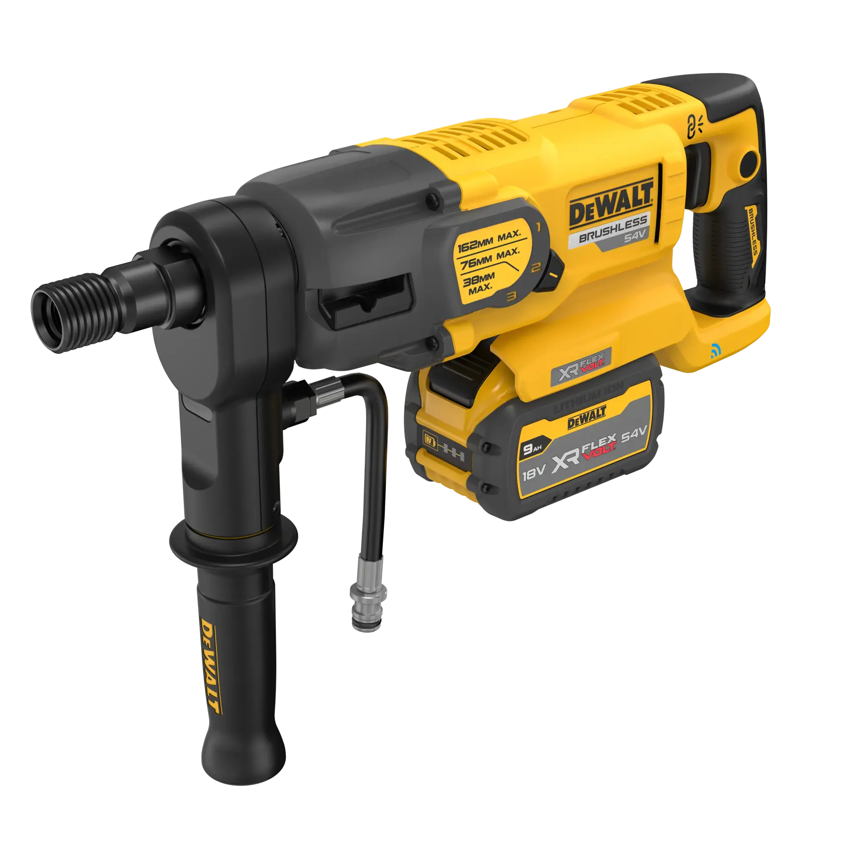 DEWALT hammer drill DCD150X2-QW, DCD150X2 for photography, yellow and black design, battery powered.