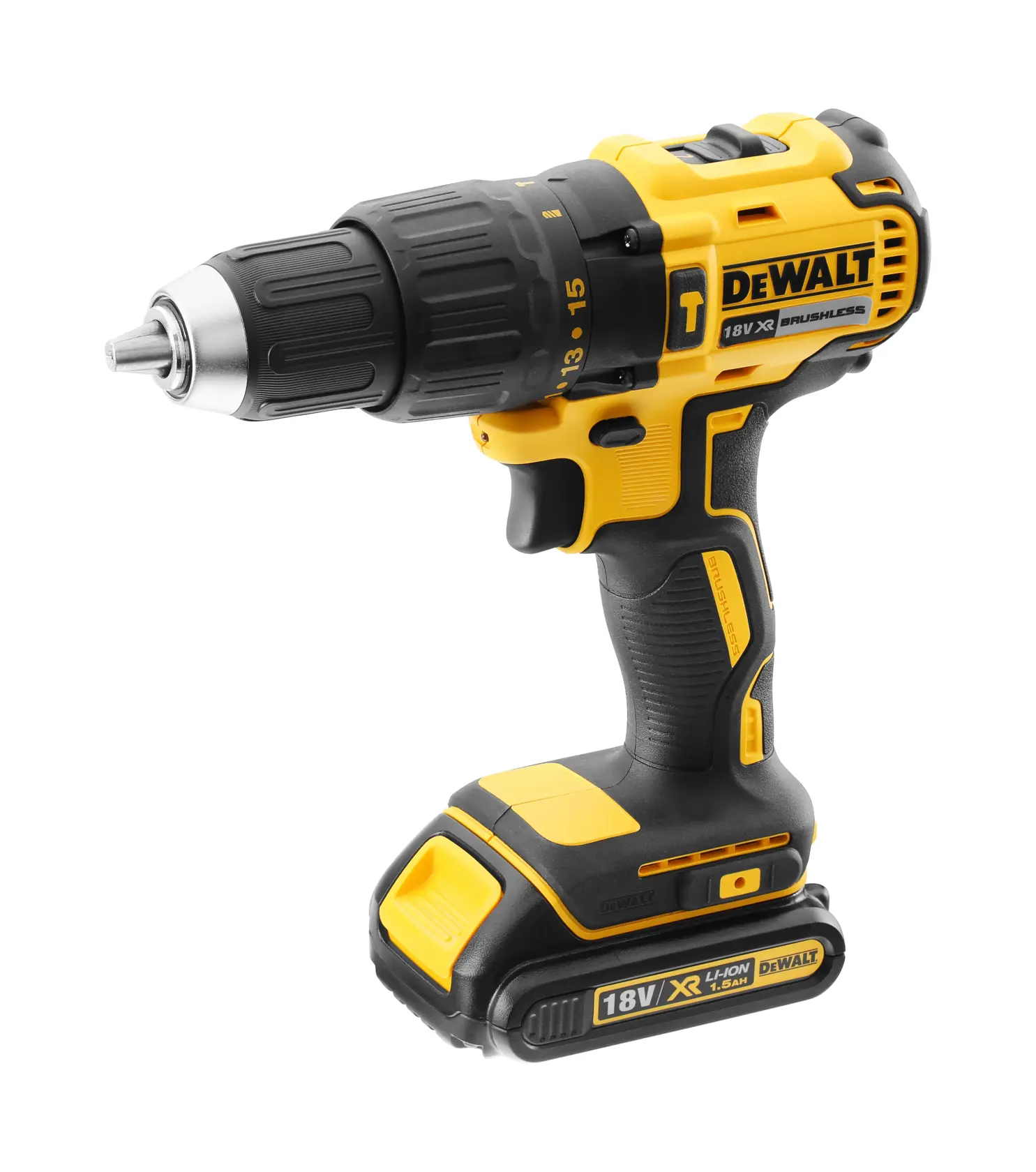 DEWALT® 18V XR Безчеткова ударна бормашина/винтоверт - 2 x 1,5 Ah батерии