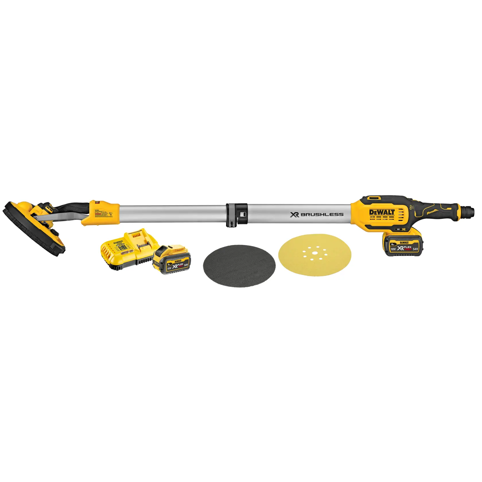 DEWALT® 18V XR безчеткова машина за шлайфане на гипсокартон 225 мм - 2 x FlexVOLT 6Ah