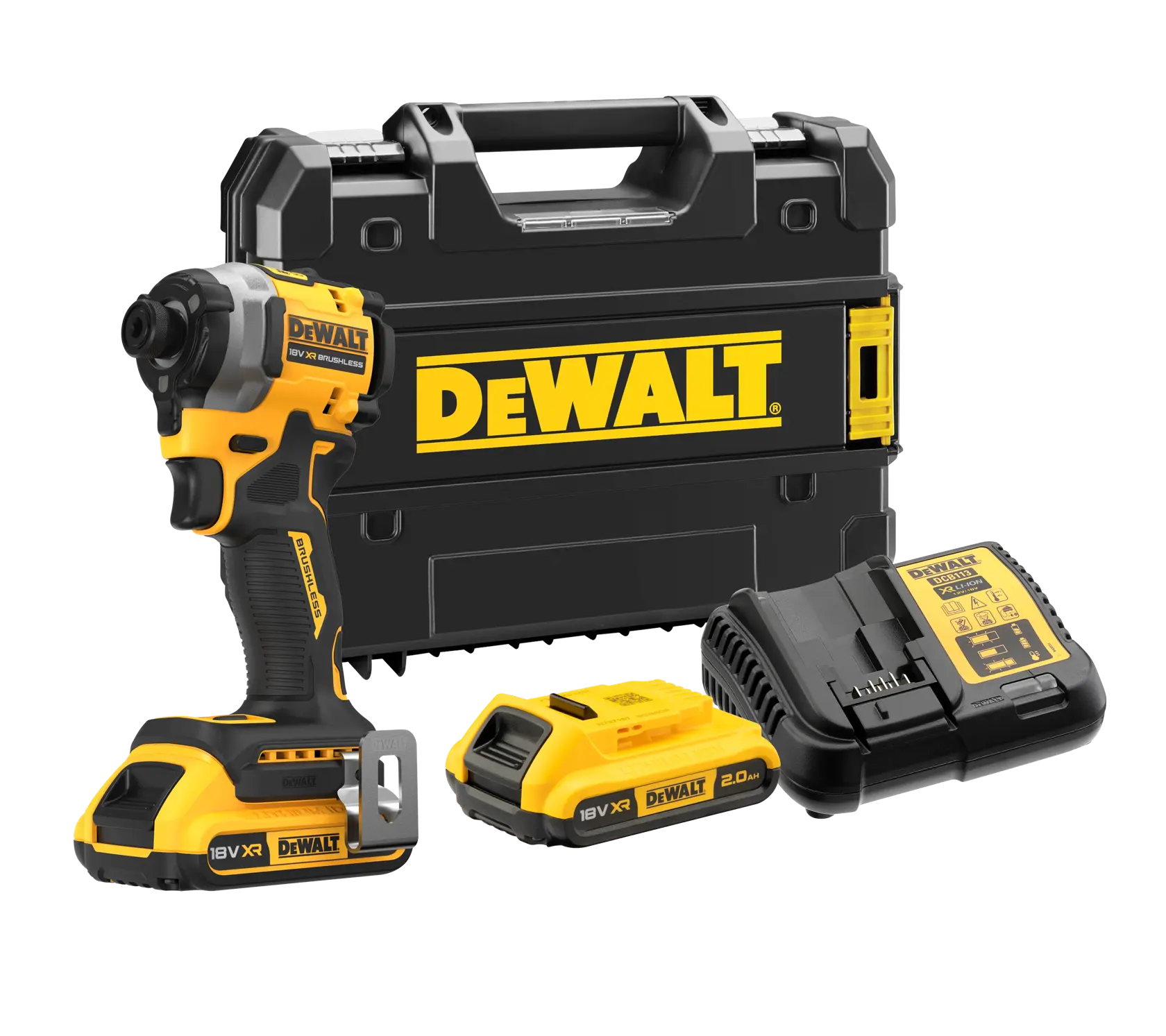 DEWALT impact driver DCF850D2T-QW, DCF850D2T, 18V XR brushless, photography category.