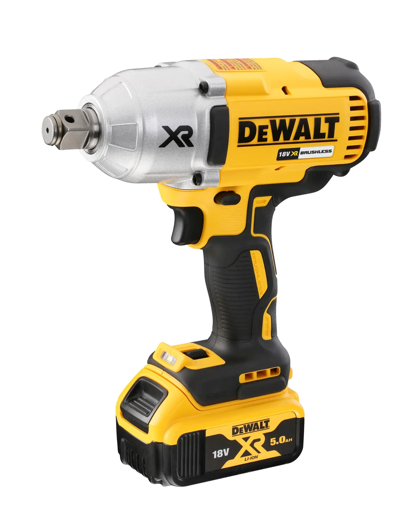DEWALT® 18V XR Безчетков ударен гайковерт 3/4“ с висок въртящ момент и фиксиращ щифт - само тяло
