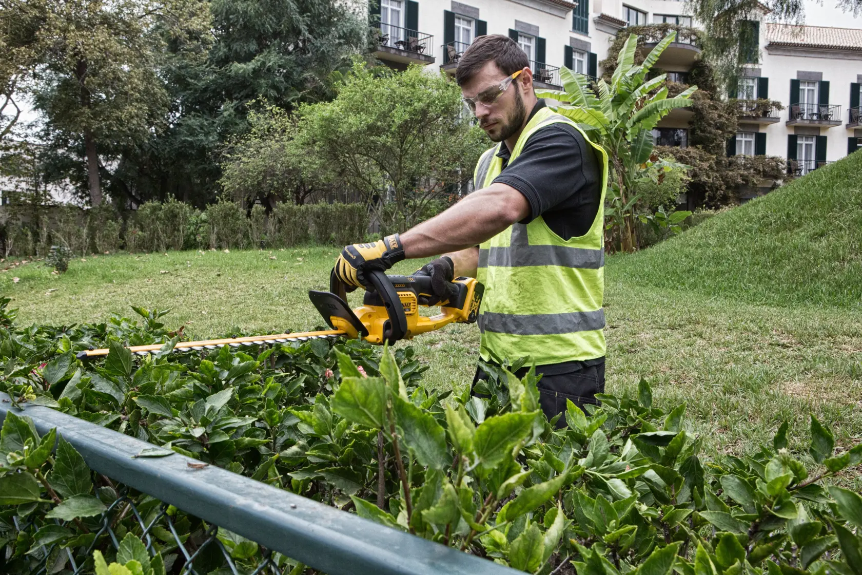 DEWALT® 18V XR 55 см ножица за жив плет (19 мм разстояние между зъбите) - само инструмент