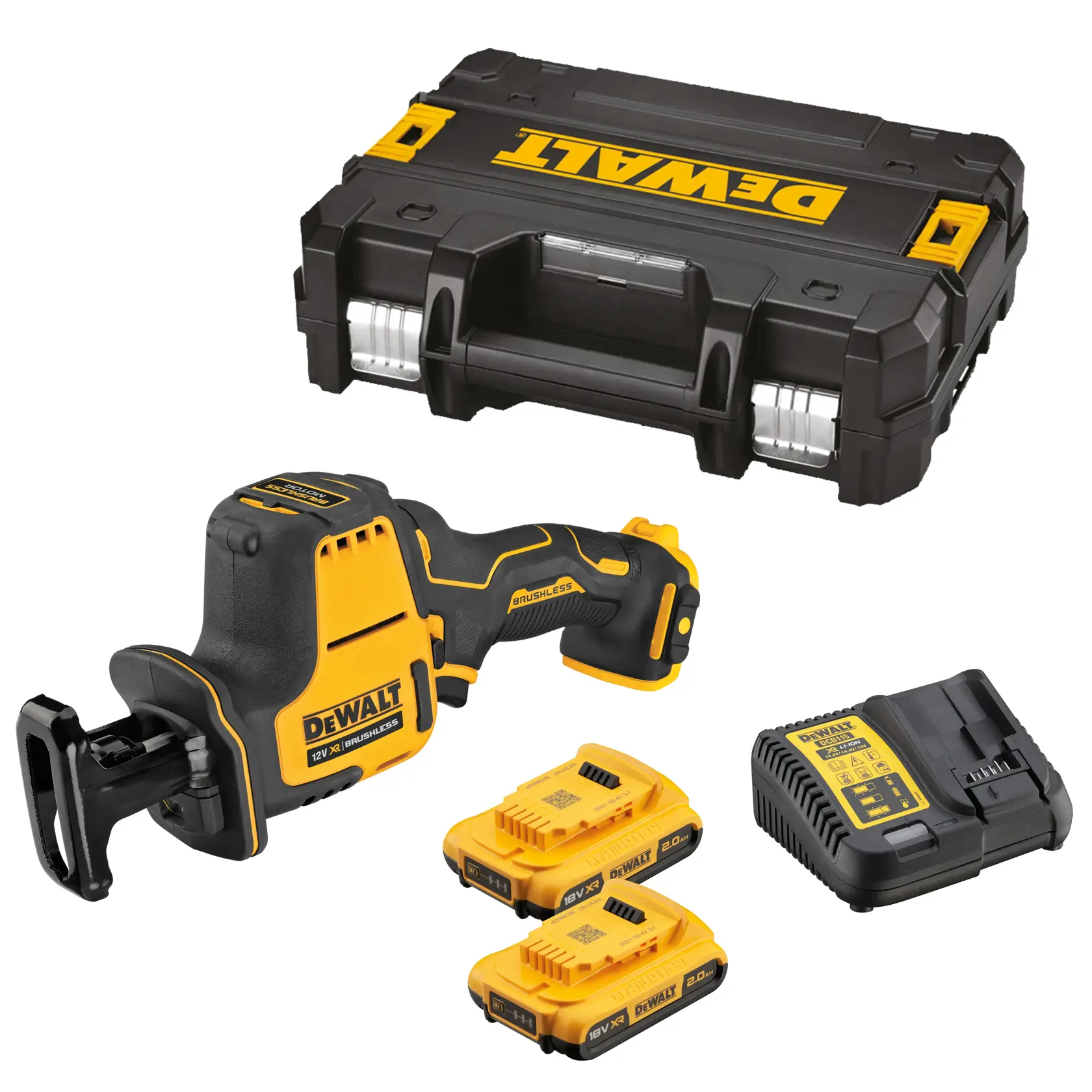 DEWALT® 12V XR безчетков субкомпактен саблен трион - 2 x 2Ah