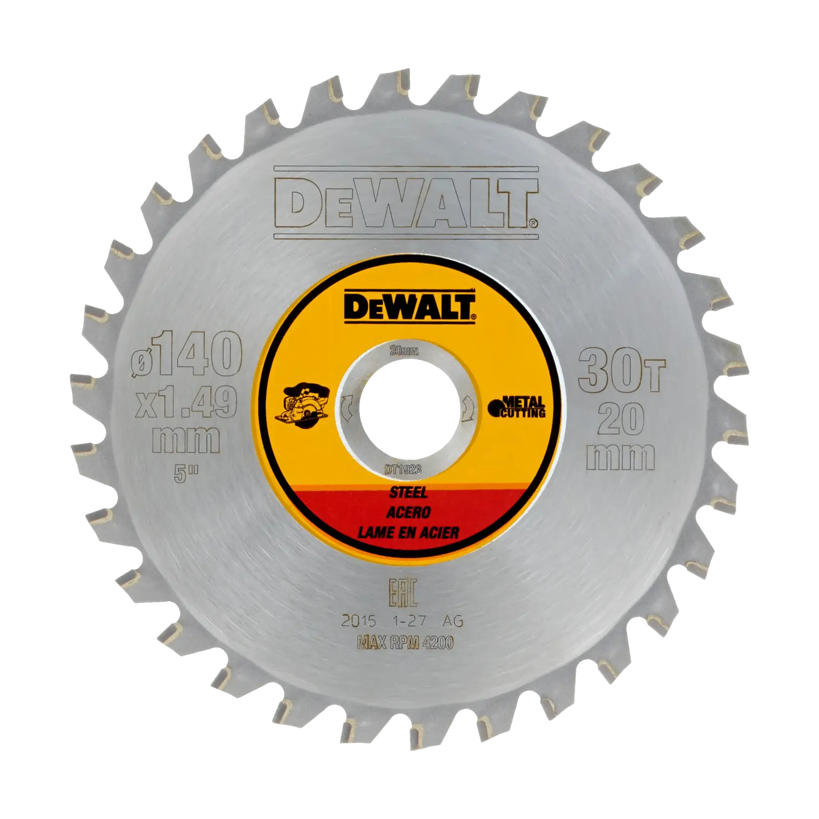 Циркулярен диск за рязане на стомана DEWALT® 140 мм 30T