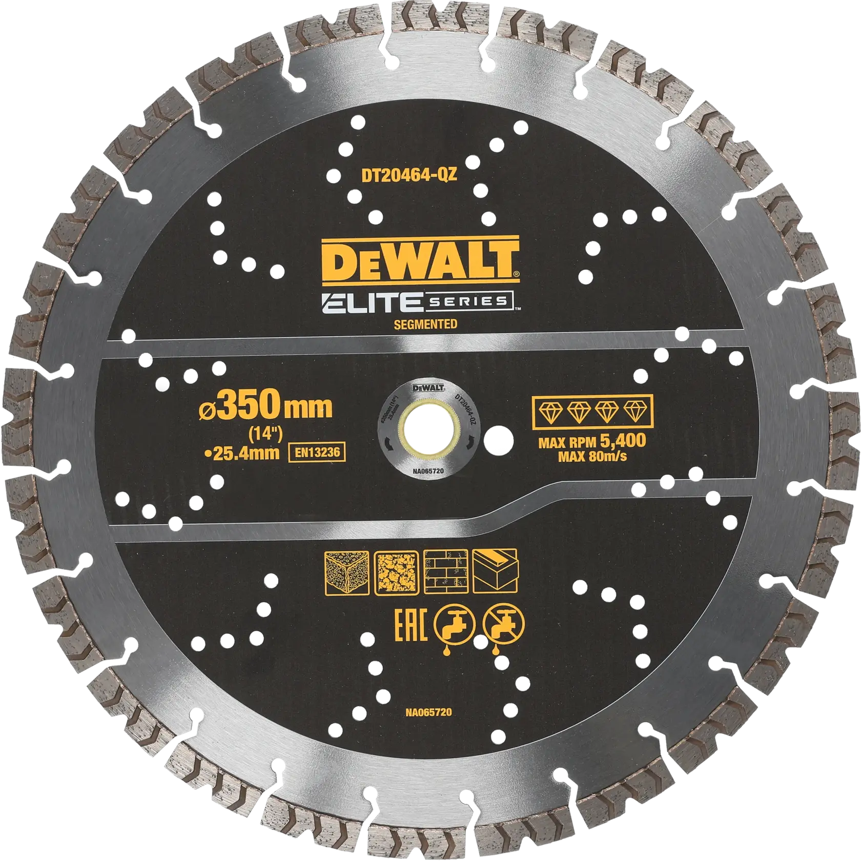 DEWALT® ELITE 350 mm сегментиран диск ALL PURPOSE