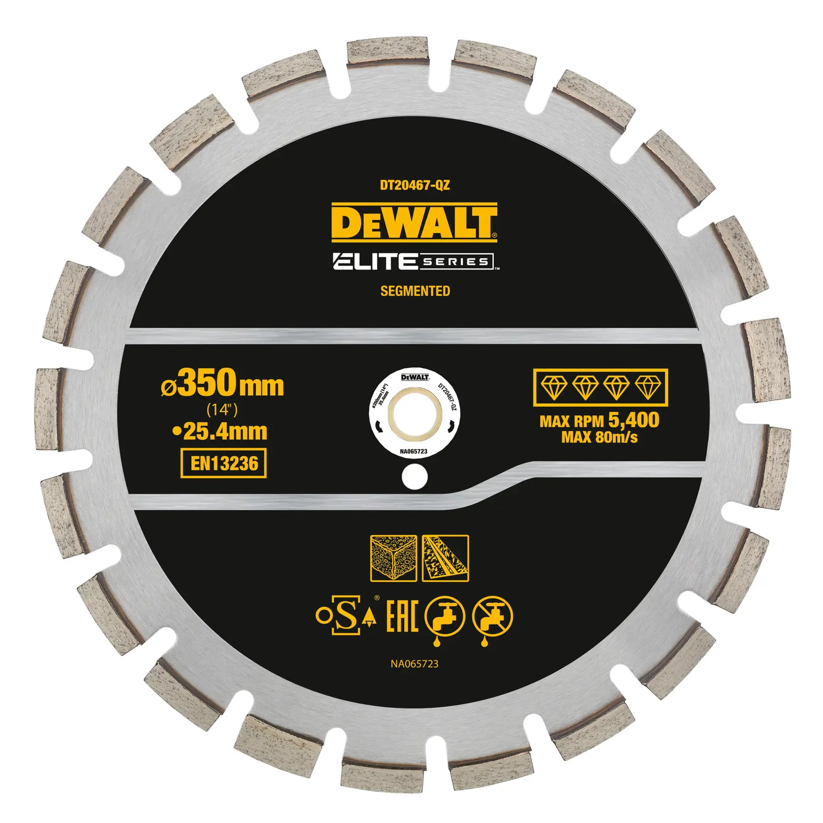 DEWALT® ELITE 350 мм сегментиран за АСФАЛТ