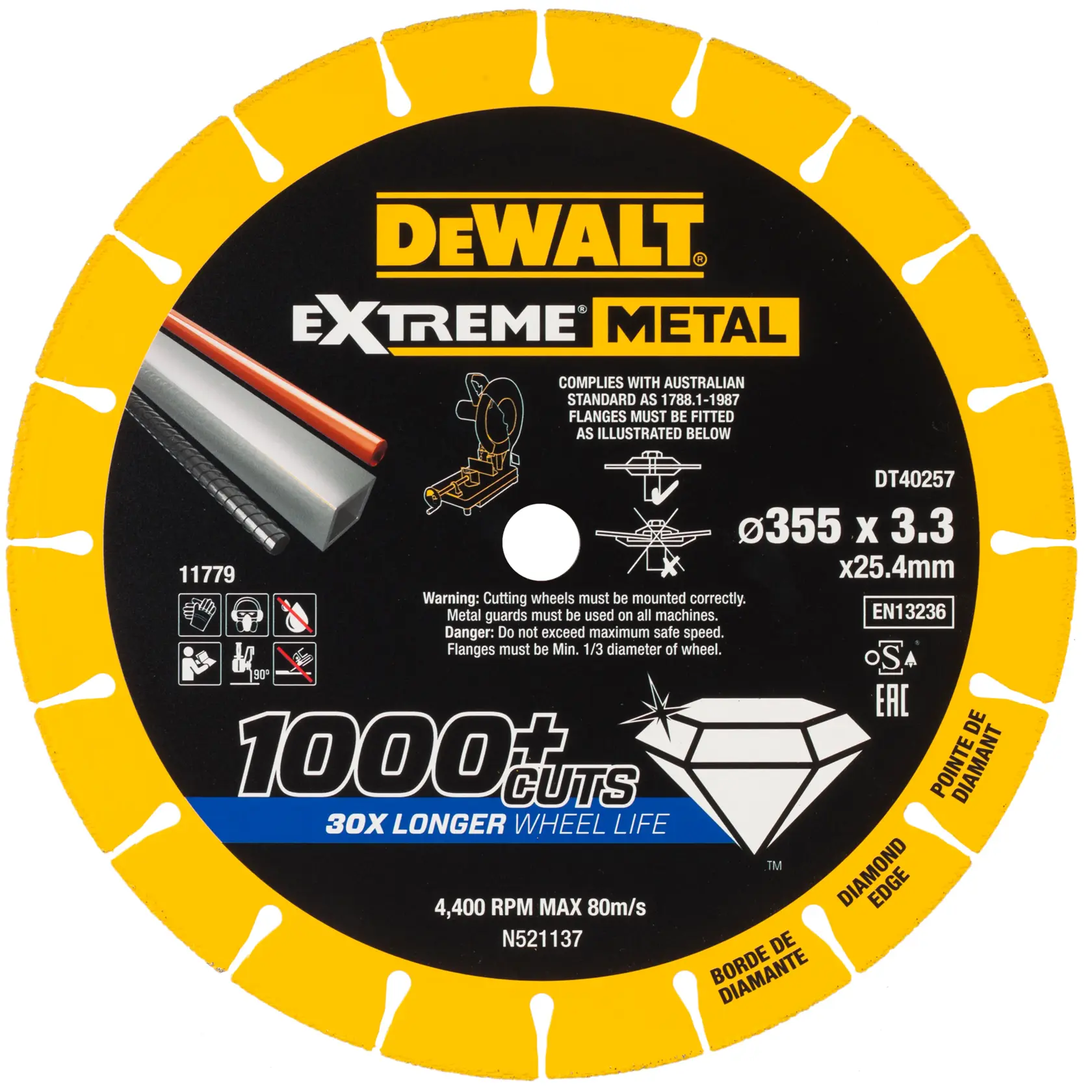 Graphic showing DEWALT XTREME Sub-Compact Series branding with the slogan 'Compact and Performance Packed' on a yellow background.