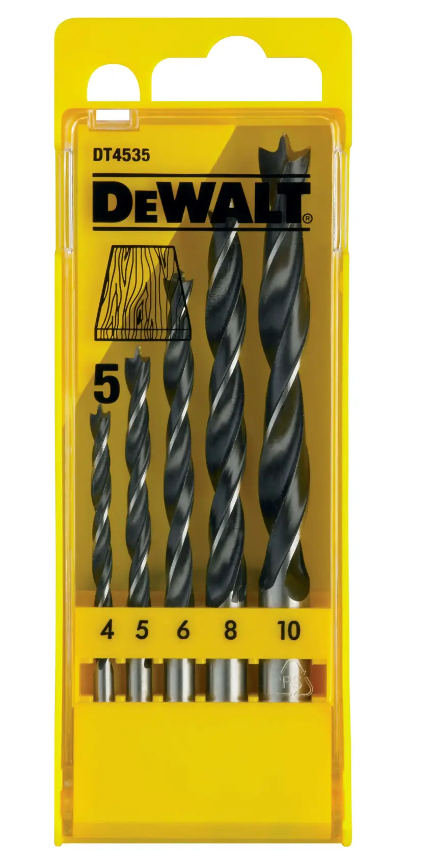 Комплект свредла за дърво с центриращ връх DEWALT® (5 части)