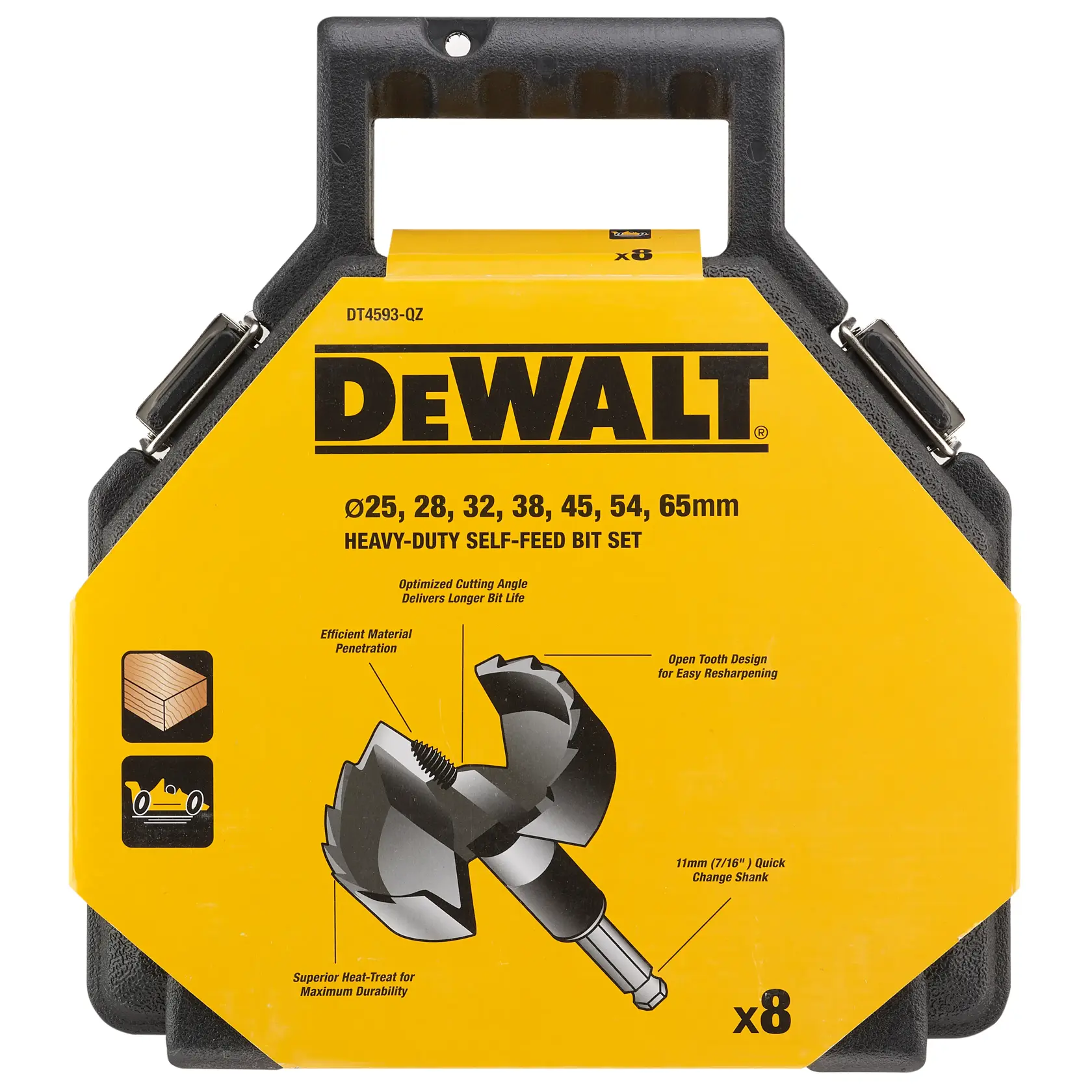 DEWALT® Комплект от 8 части самоподаващи се свредла тип Форстнер