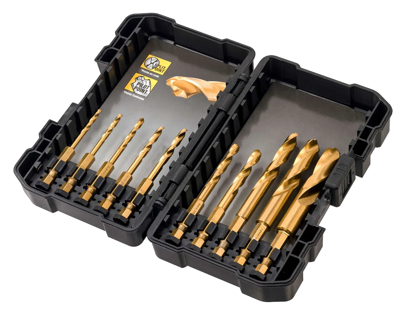 Комплект свредла за метал с титаниево покритие DEWALT® Impact (10 части)
