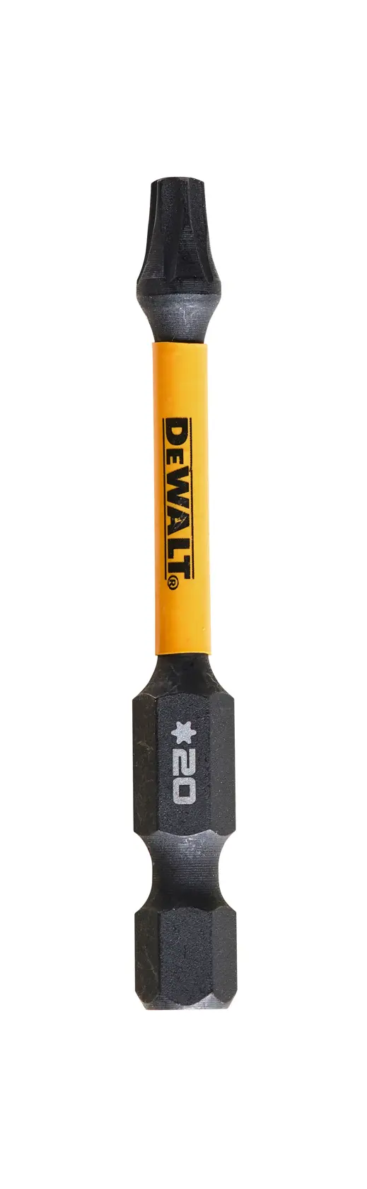 DEWALT DT70533T Schrauberbit, gelb-schwarz, mit T20-Markierung für Schrauben.