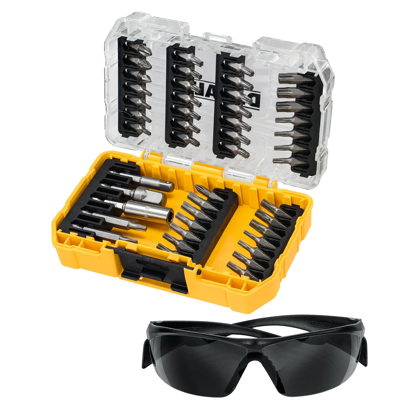 DEWALT® Комплект отвертки и предпазни очила (47 части)