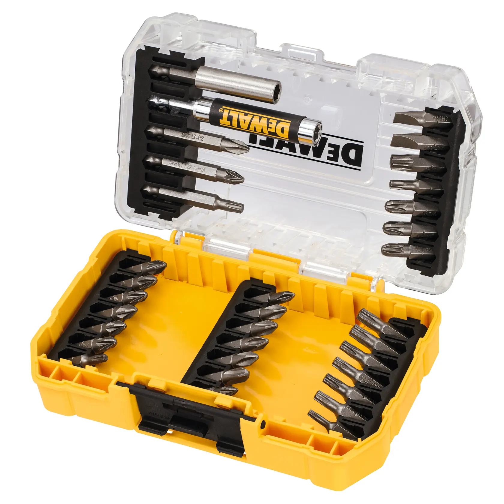 Комплект накрайници за отвертка DEWALT® в малка кутия TOUGHCASE®+ (33 части)
