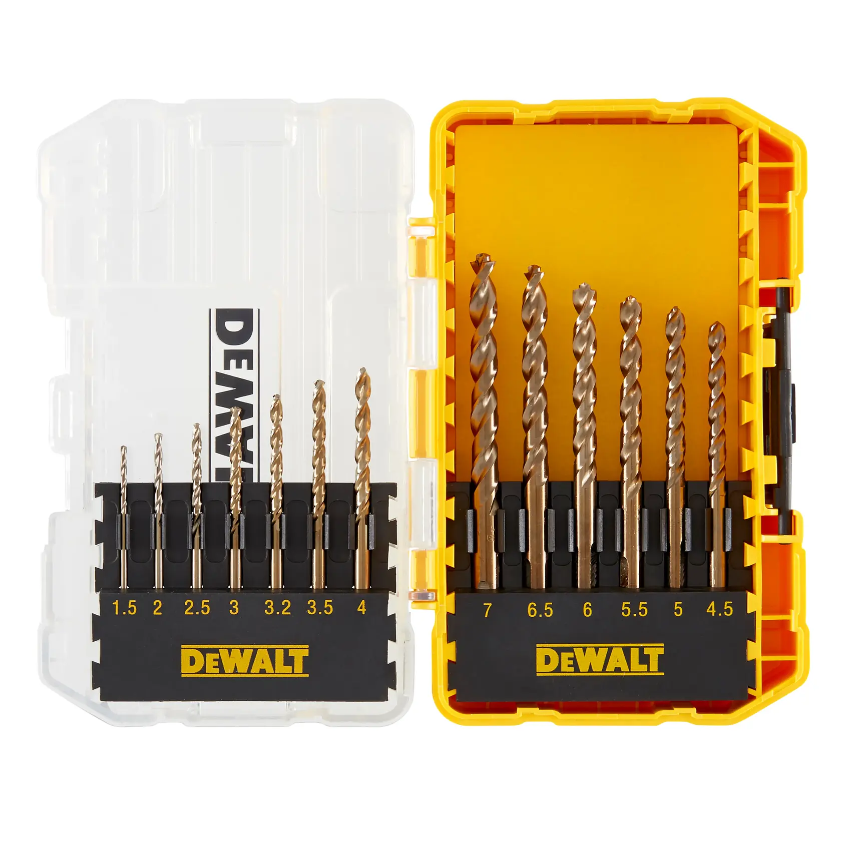 Graphic showing DEWALT XTREME Sub-Compact Series branding with the slogan 'Compact and Performance Packed' on a yellow background.