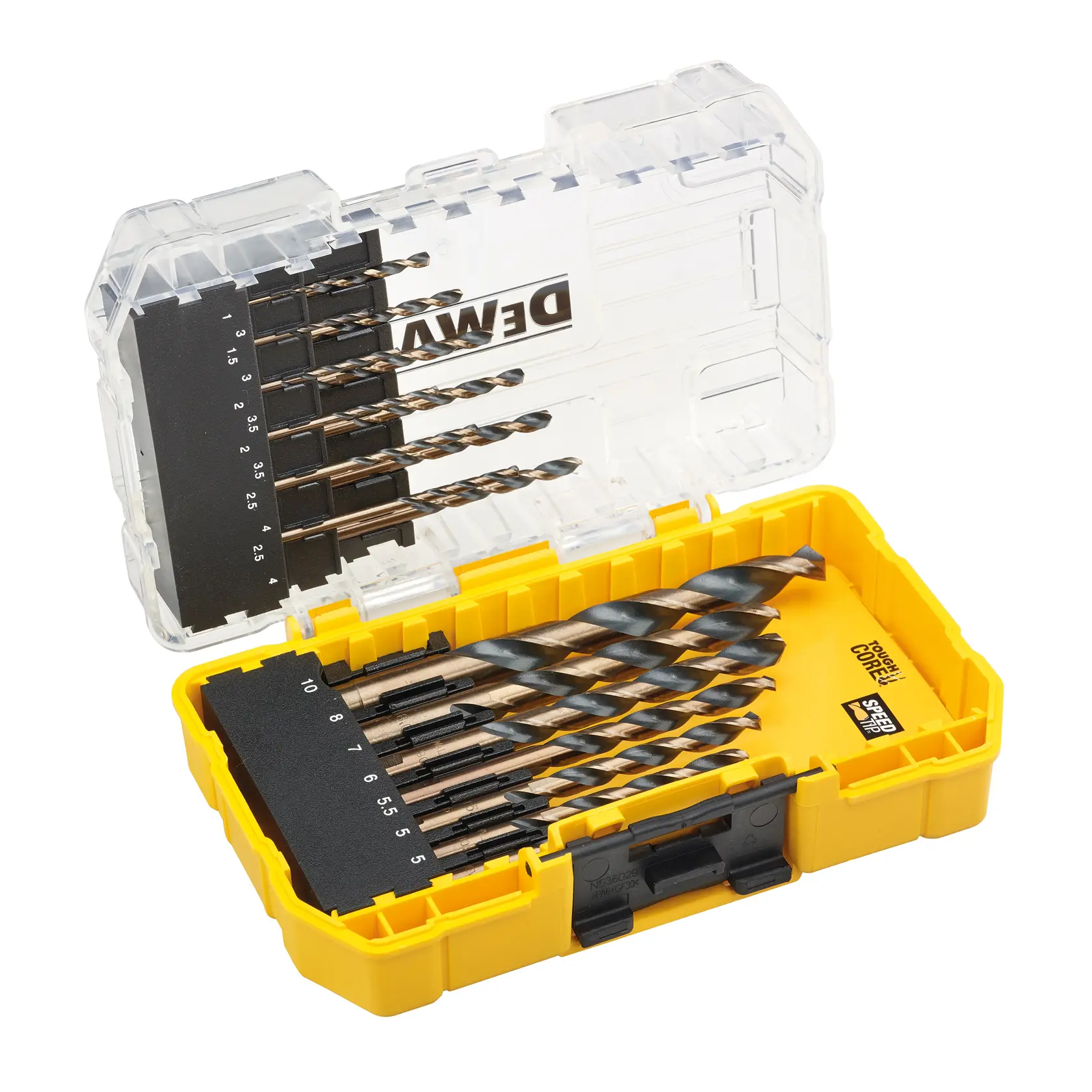DEWALT® BLACK & Gold™ Комплект свредла (малка здрава кутия Tough Case) (19 части)