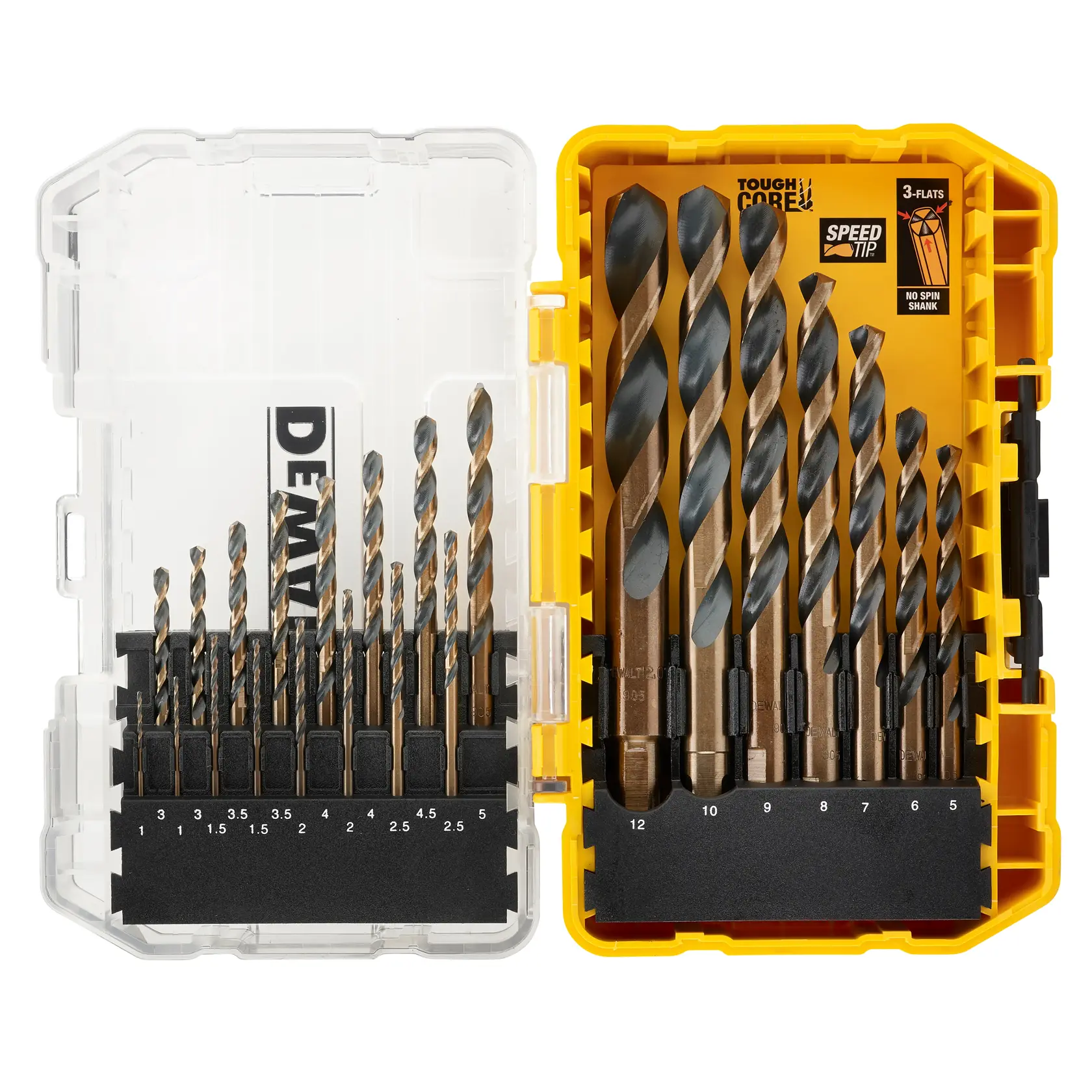 DEWALT® BLACK & Gold™ Комплект свредла (Малка здрава кутия) (23 части)