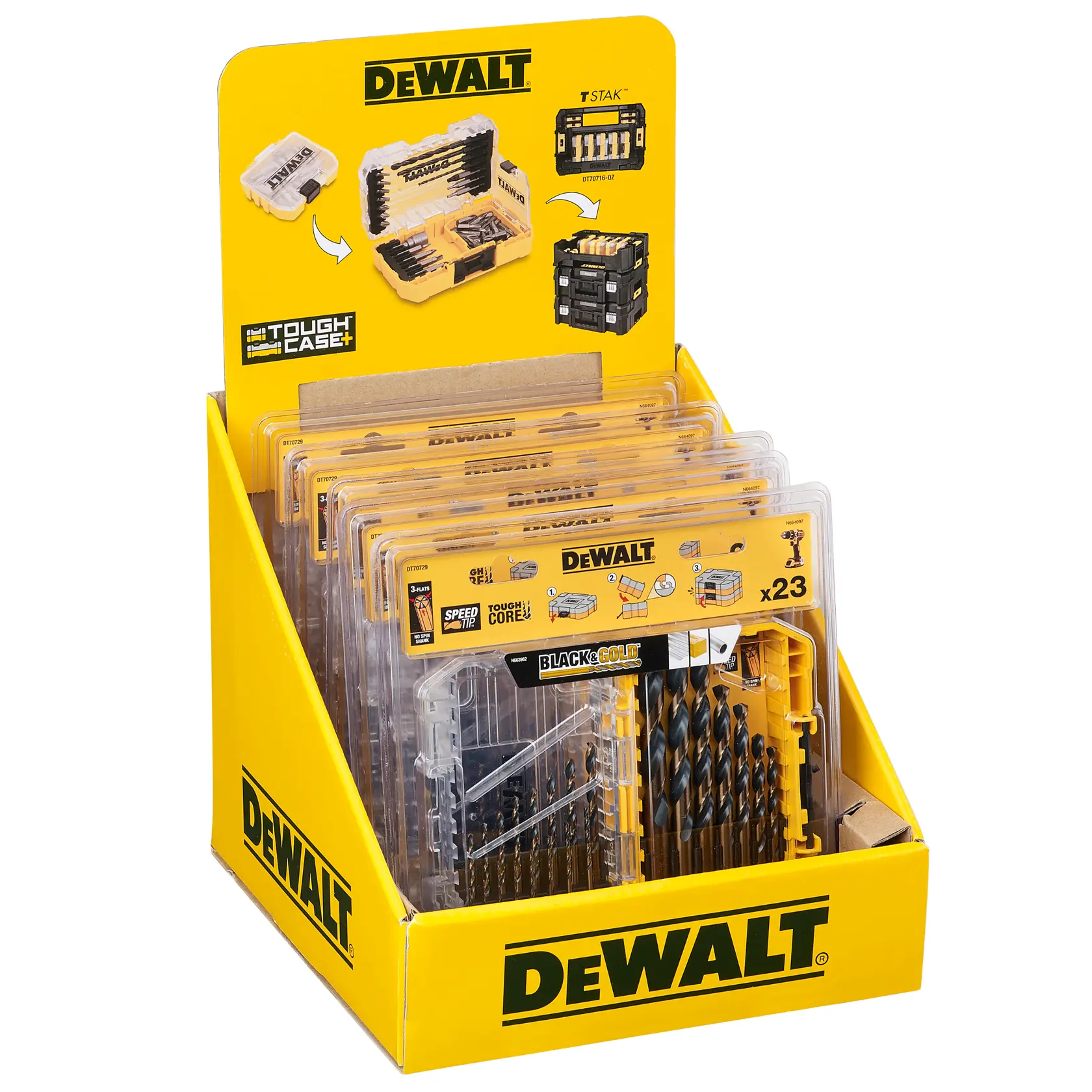 DEWALT® BLACK & Gold™ Комплект свредла (Малка здрава кутия) (23 части)