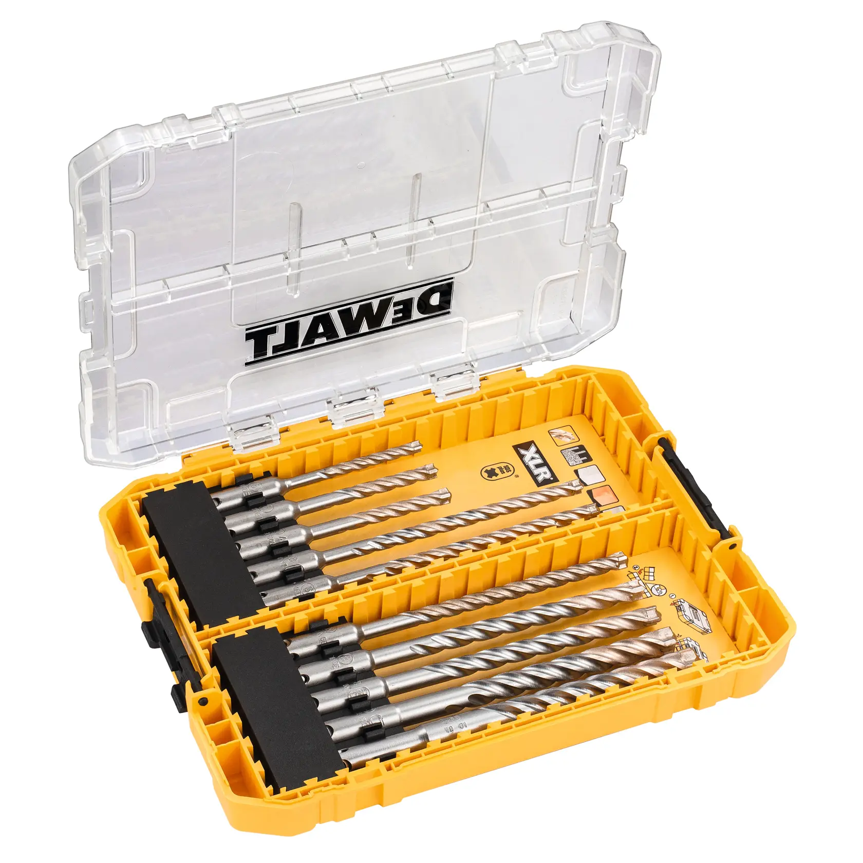 Комплект свредла за зидария DEWALT® XLR SDS Plus (Средна кутия Tough Case) (10 части)