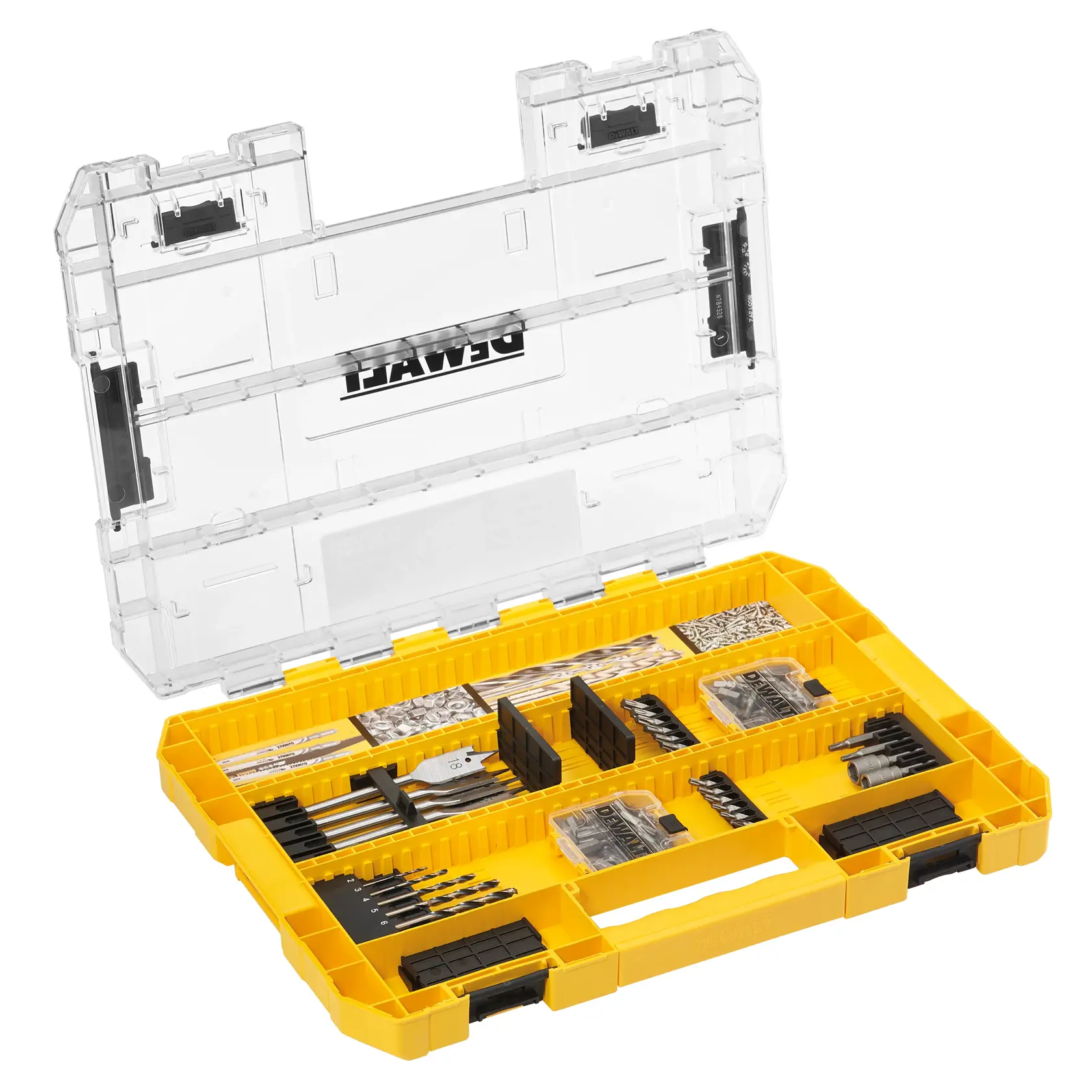 DEWALT® Комбиниран комплект за пробиване и завинтване (голям здрав куфар) (80 части)