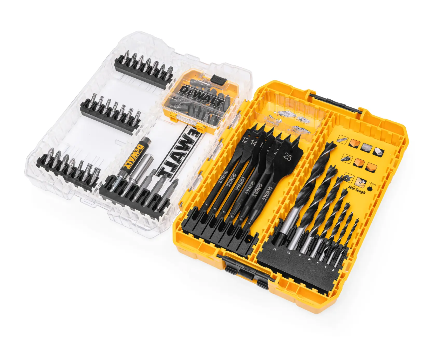 Комплект свредла и накрайници DEWALT® (средна кутия Tough Case) (57 части)
