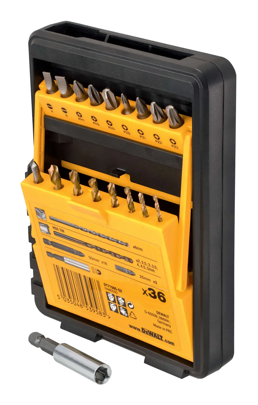 DEWALT® Високоефективен комплект свредла и накрайници - двустранна кутия (36 части)