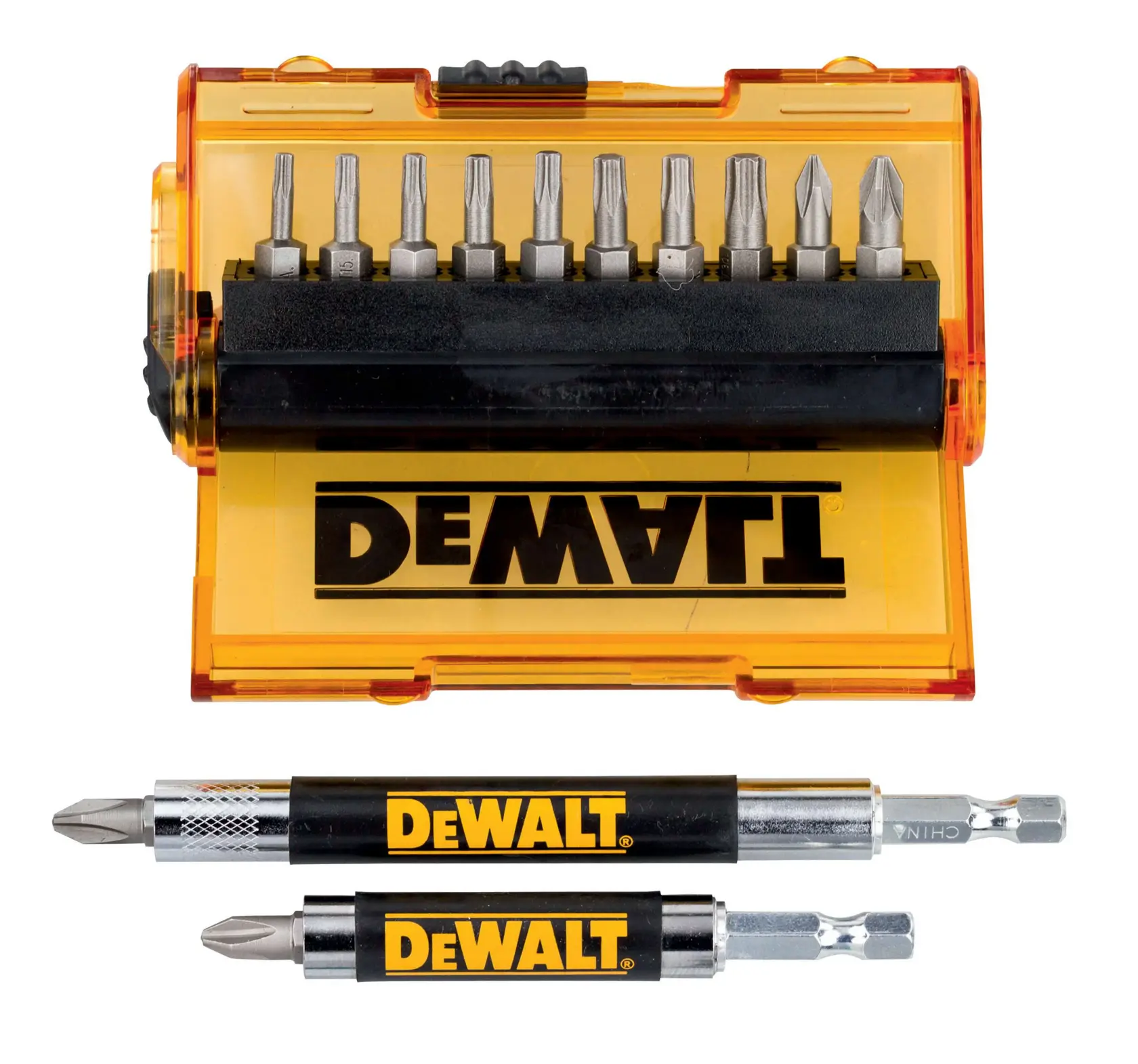 Комплект накрайници DEWALT® с 2 водача (14 части)
