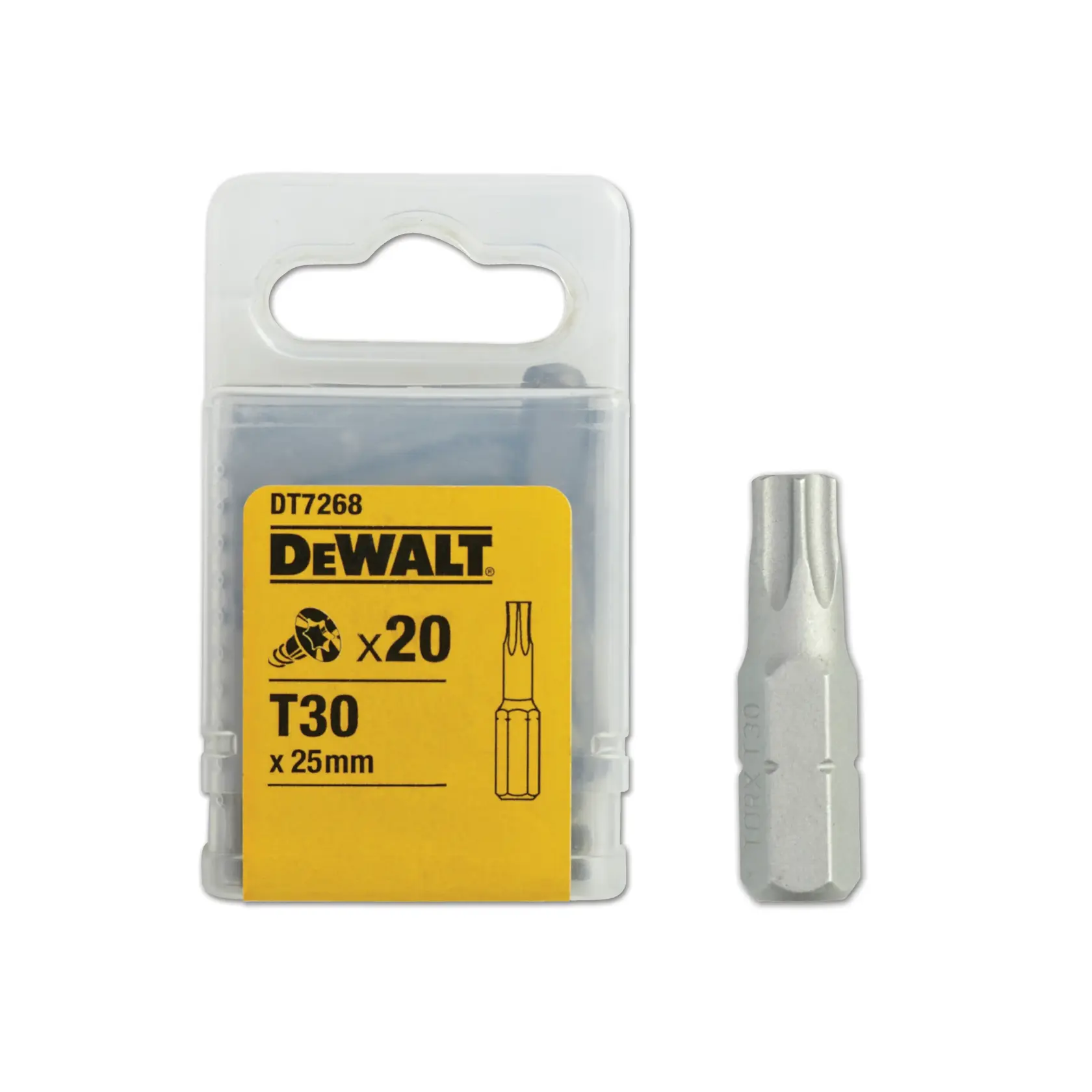 DEWALT® 25 мм T30 накрайник за отвертка (опаковка от 20 бр.)