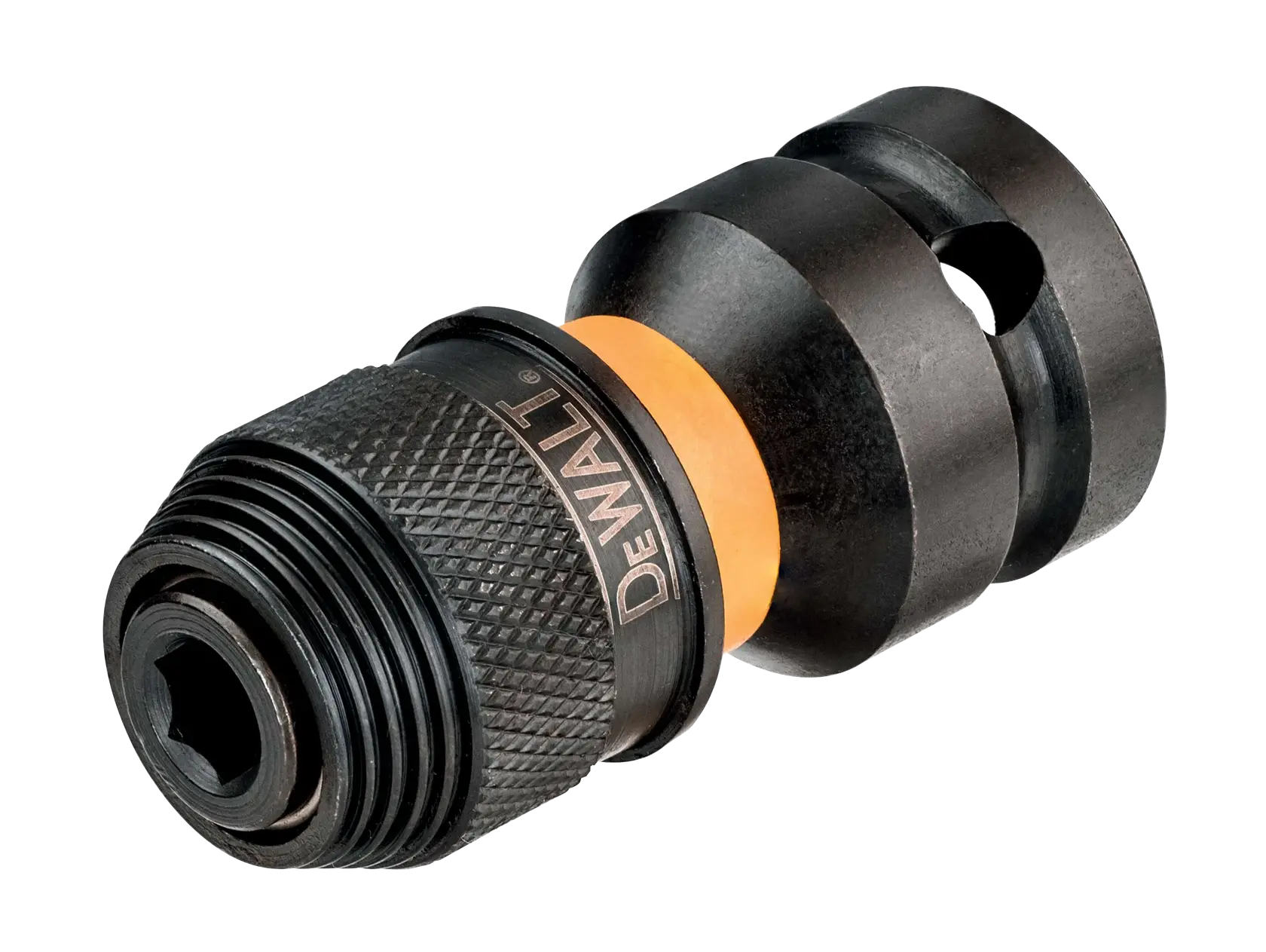 DEWALT adapter DT7508, DT7508-QZ for photography tools, black metal, compact design.