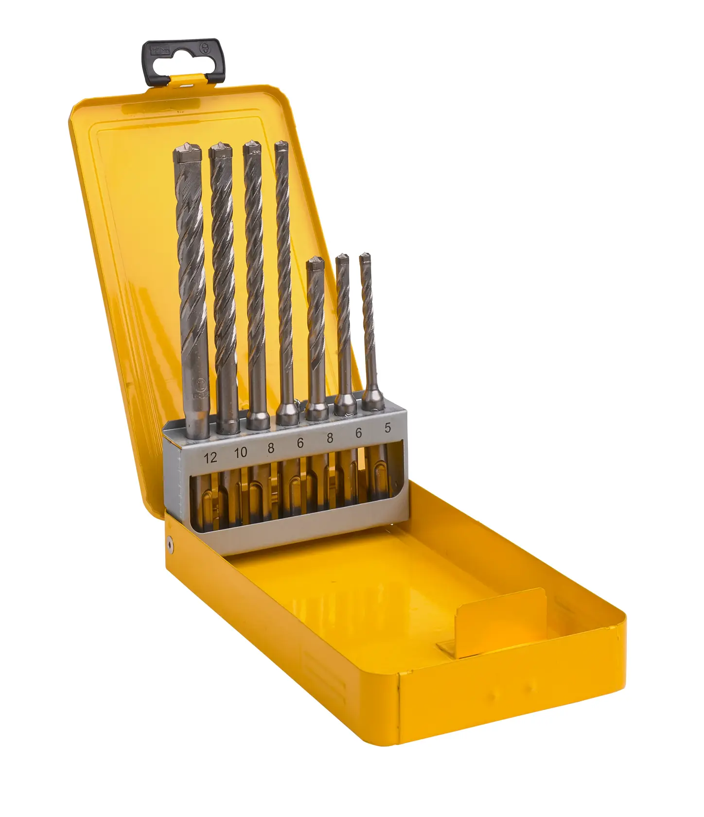 DEWALT® ELITE SDS PLUS Комплект свредла с изцяло твърдосплавна глава и 4 режещи ръба (7 части)