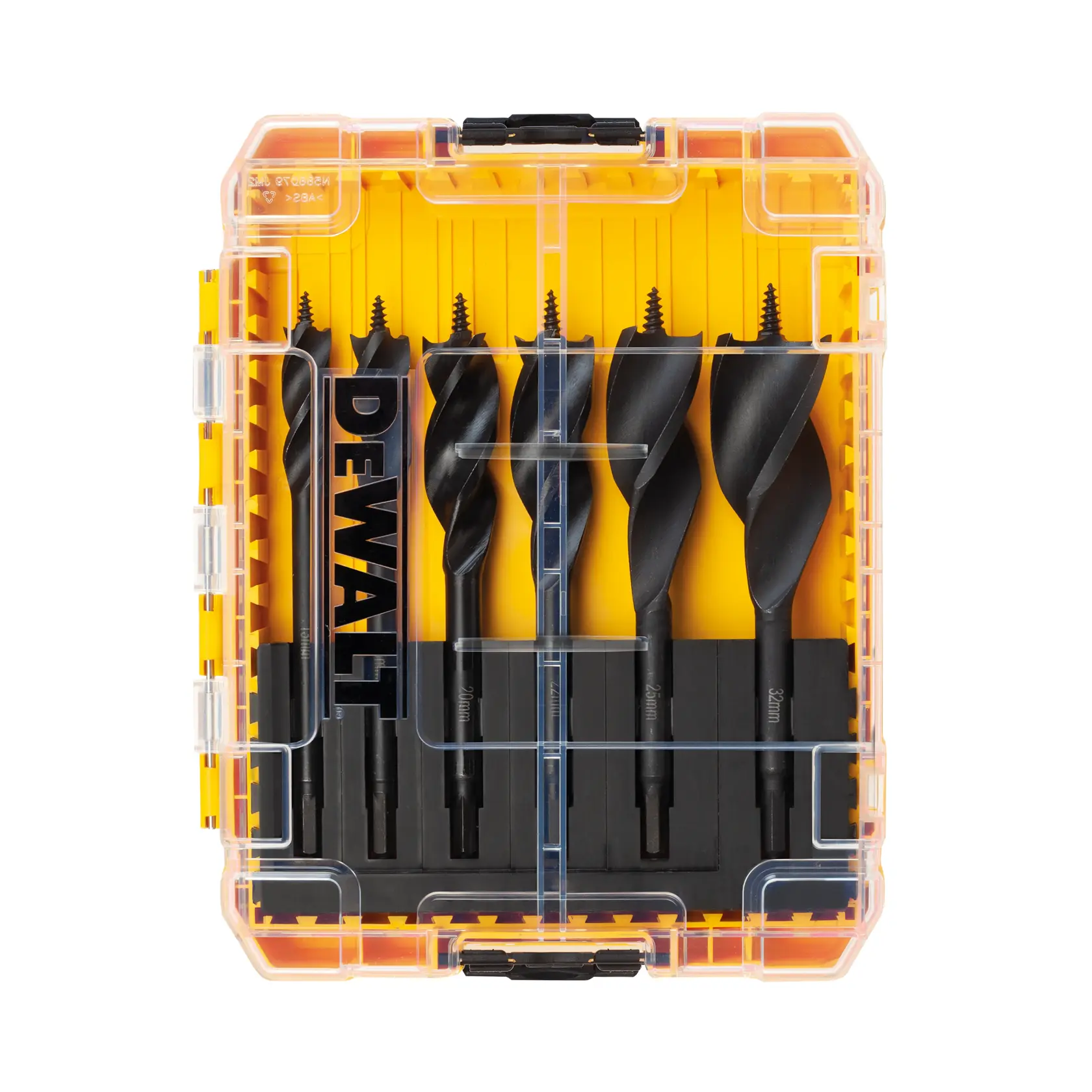 Комплект перовидни свредла за дърво DEWALT® Tri-Flute, 152 мм (средна кутия Tough Case) (6 части)