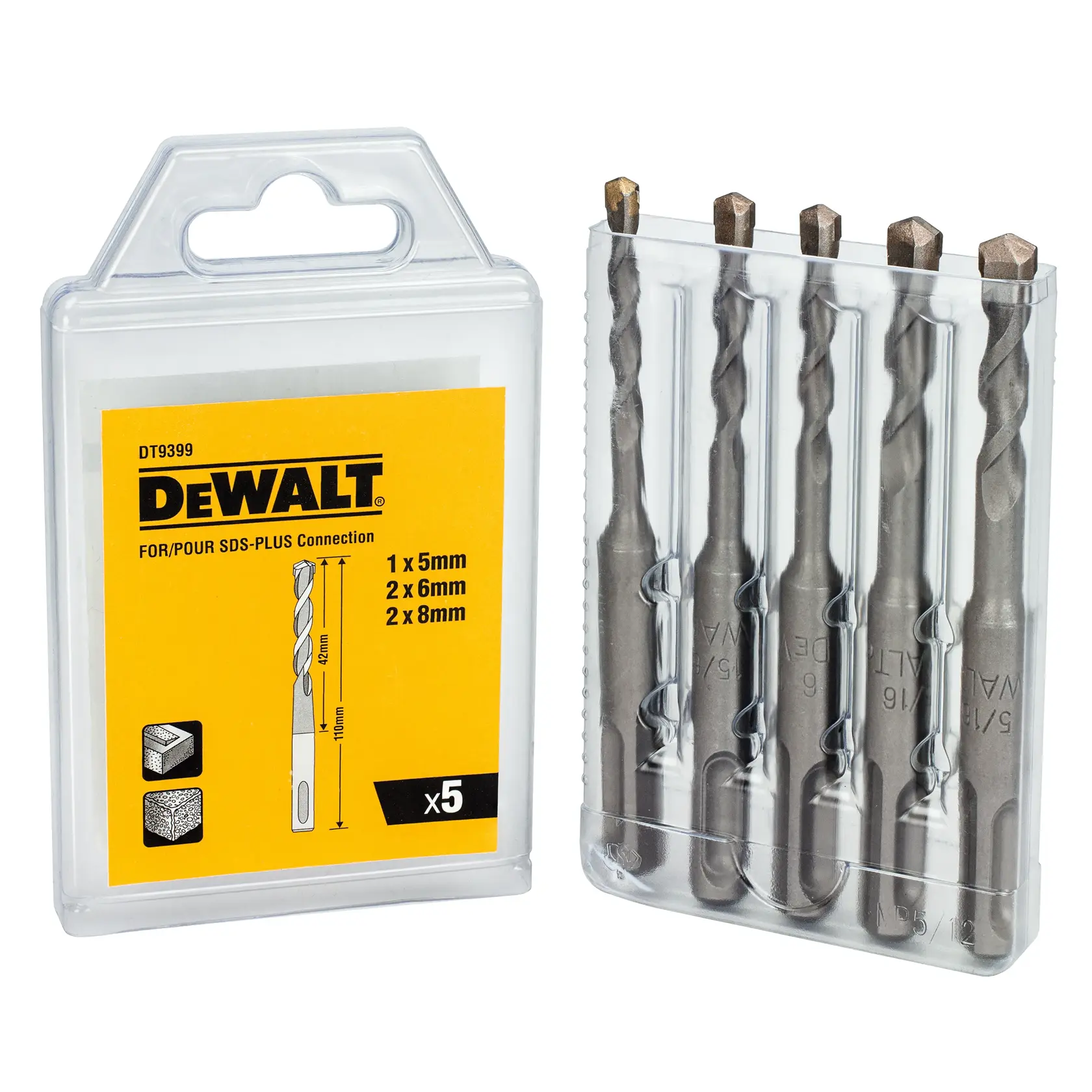 DEWALT® SDS+ свредло с 2 режещи ръба (5 бр.)