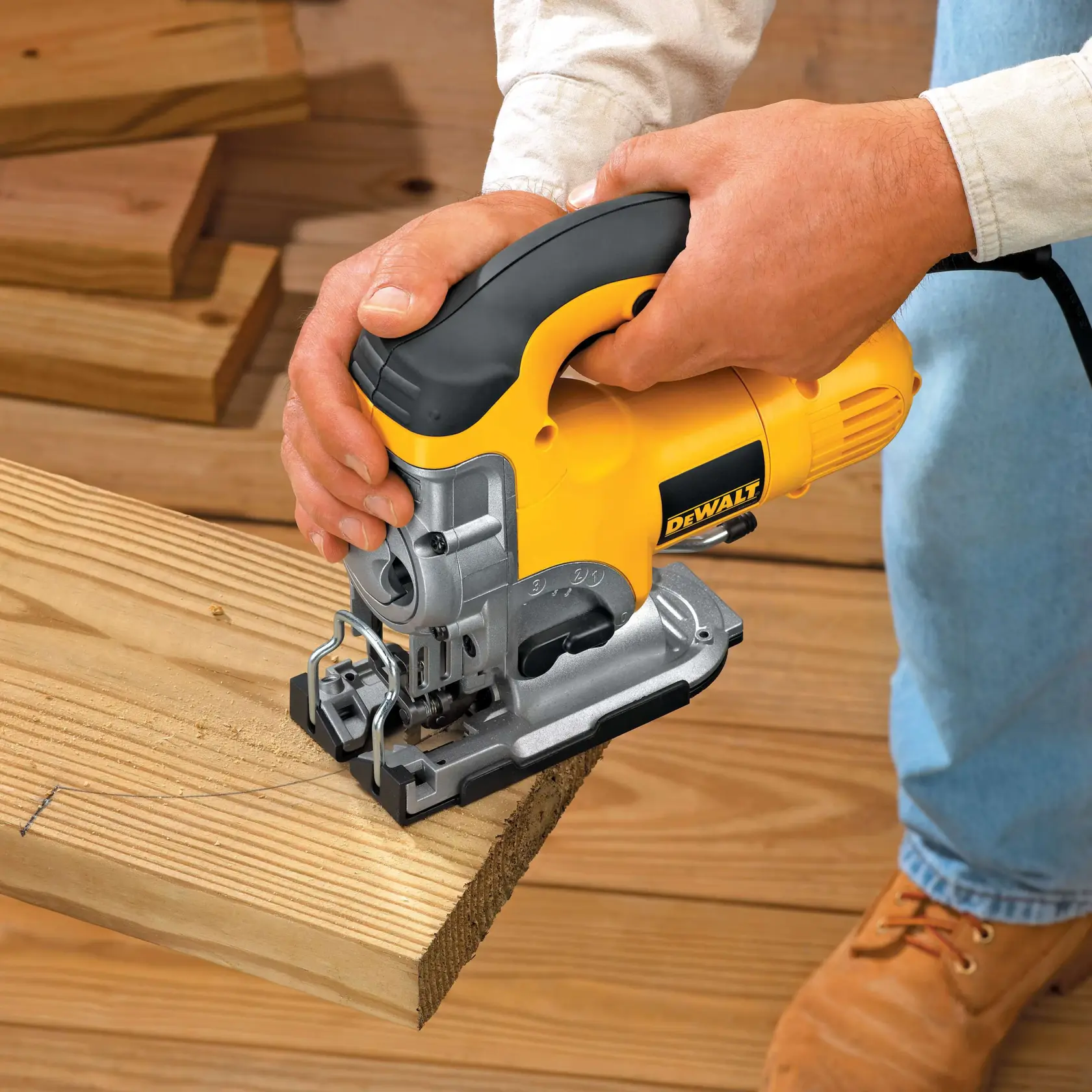 Jig Saw Kit in action on a steel counter.