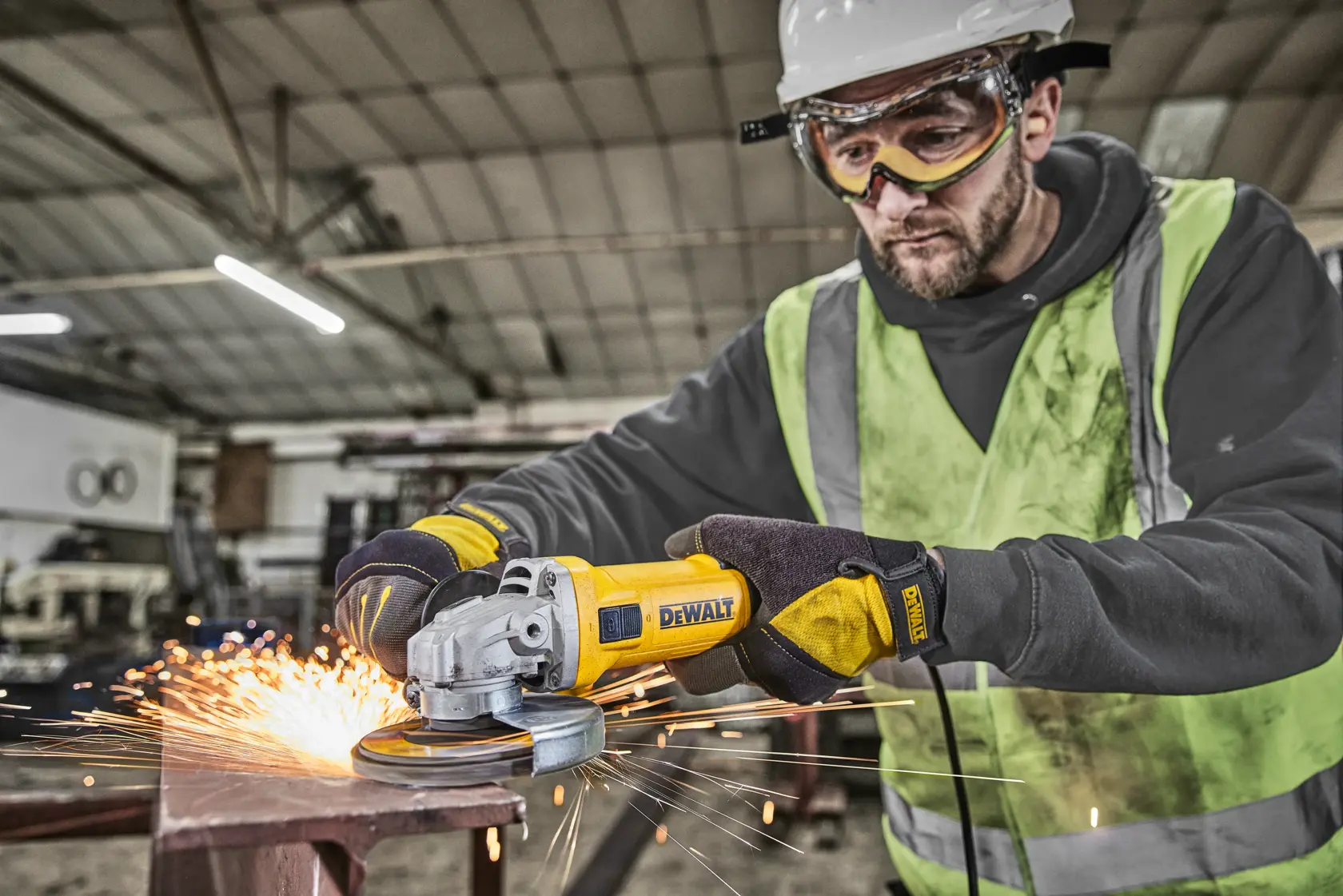 DEWALT® 750W 115 мм тънък ъглошлайф - само тяло