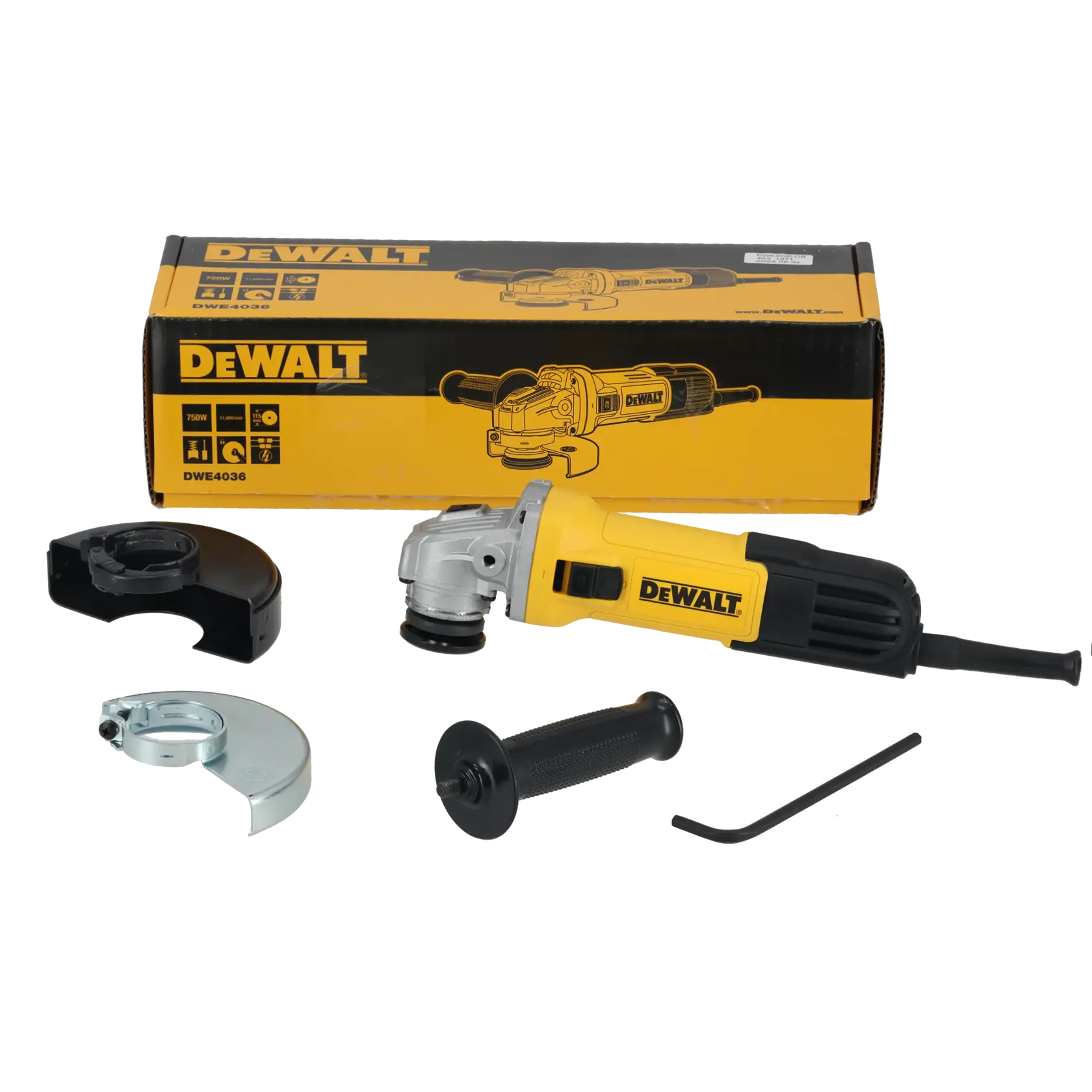 DEWALT® 750W 115 мм тънък ъглошлайф - само тяло