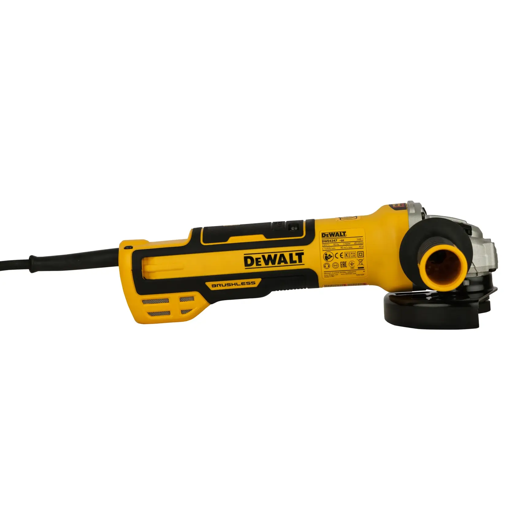 Безчетков ъглошлайф DEWALT® 1700W 125 mm