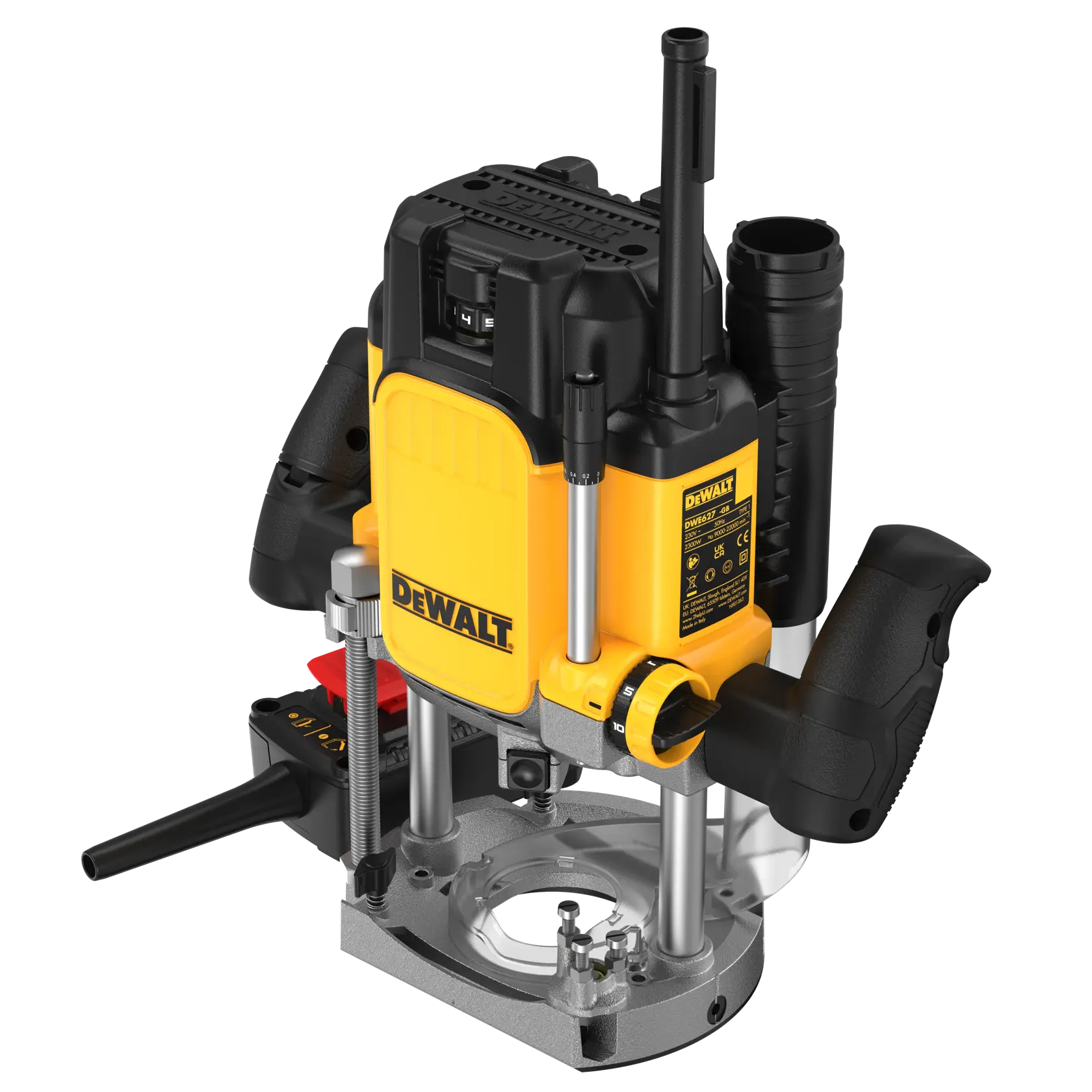DEWALT® 2300W 12 мм вертикална фреза с прекъсвач за машини