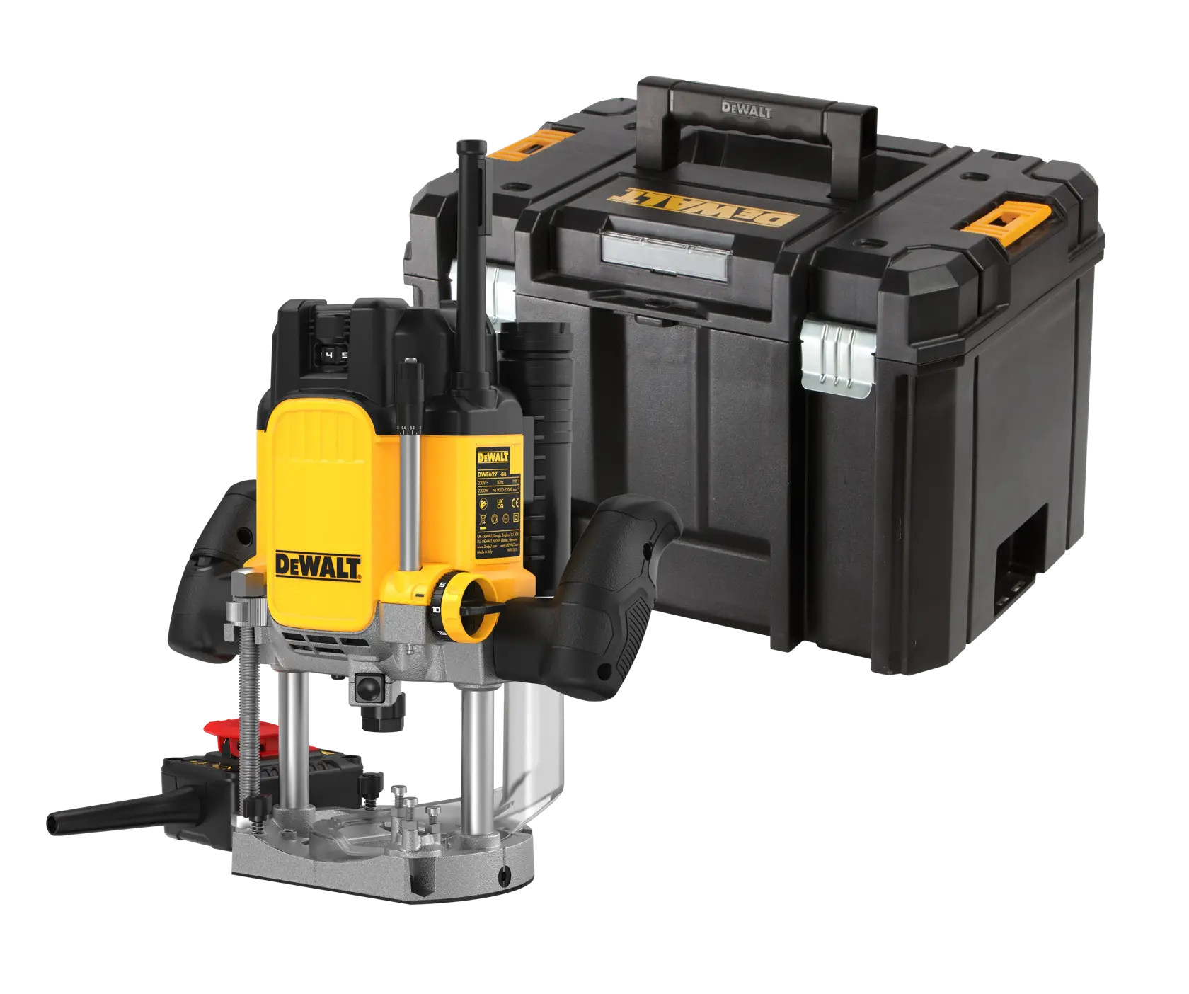 DEWALT® 2300W 12 мм вертикална фреза с прекъсвач за машини