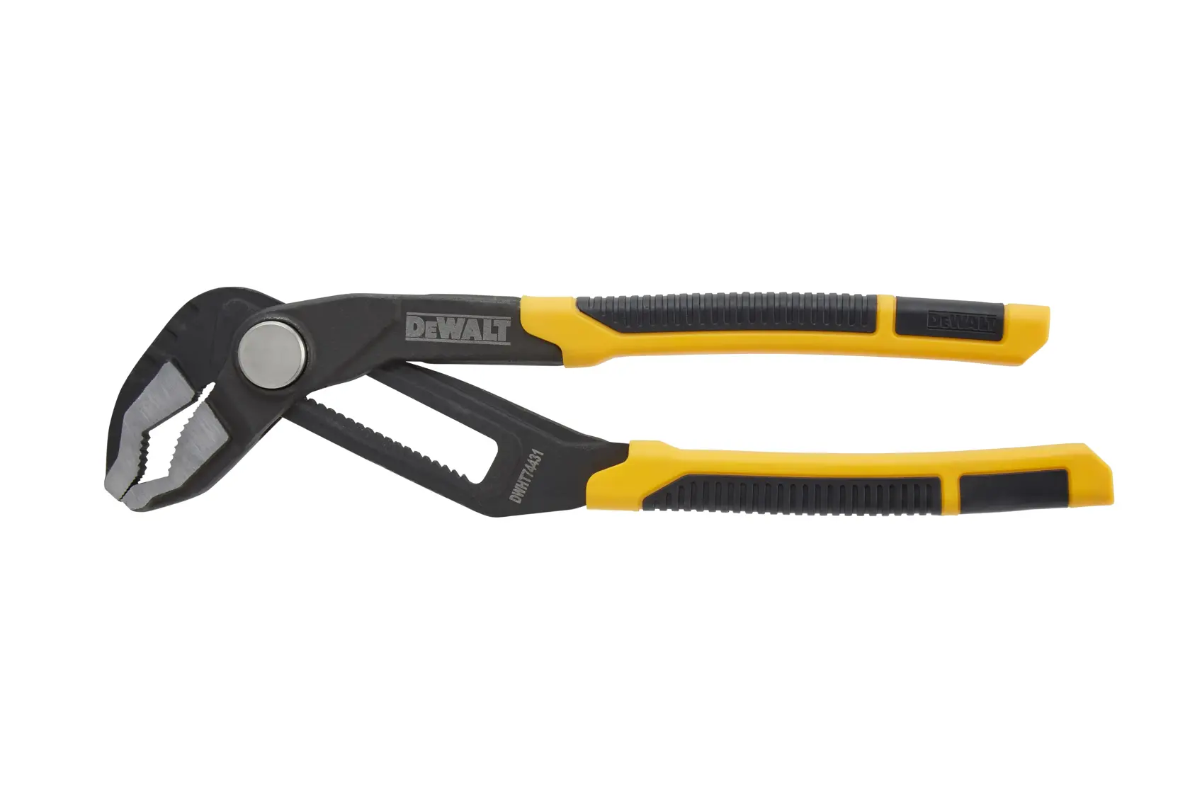 Клещи DEWALT® 250 mm с V-образни челюсти и механизъм Pushlock