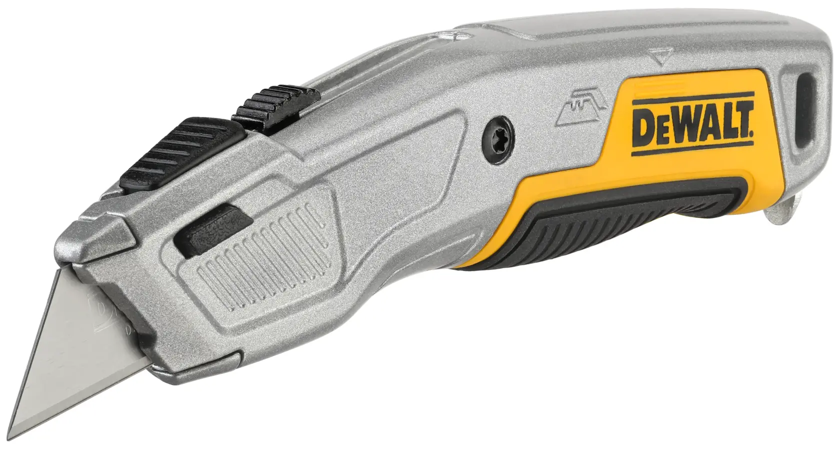Макетен нож за разрушаване с фиксиран корпус и прибиращо се острие DEWALT