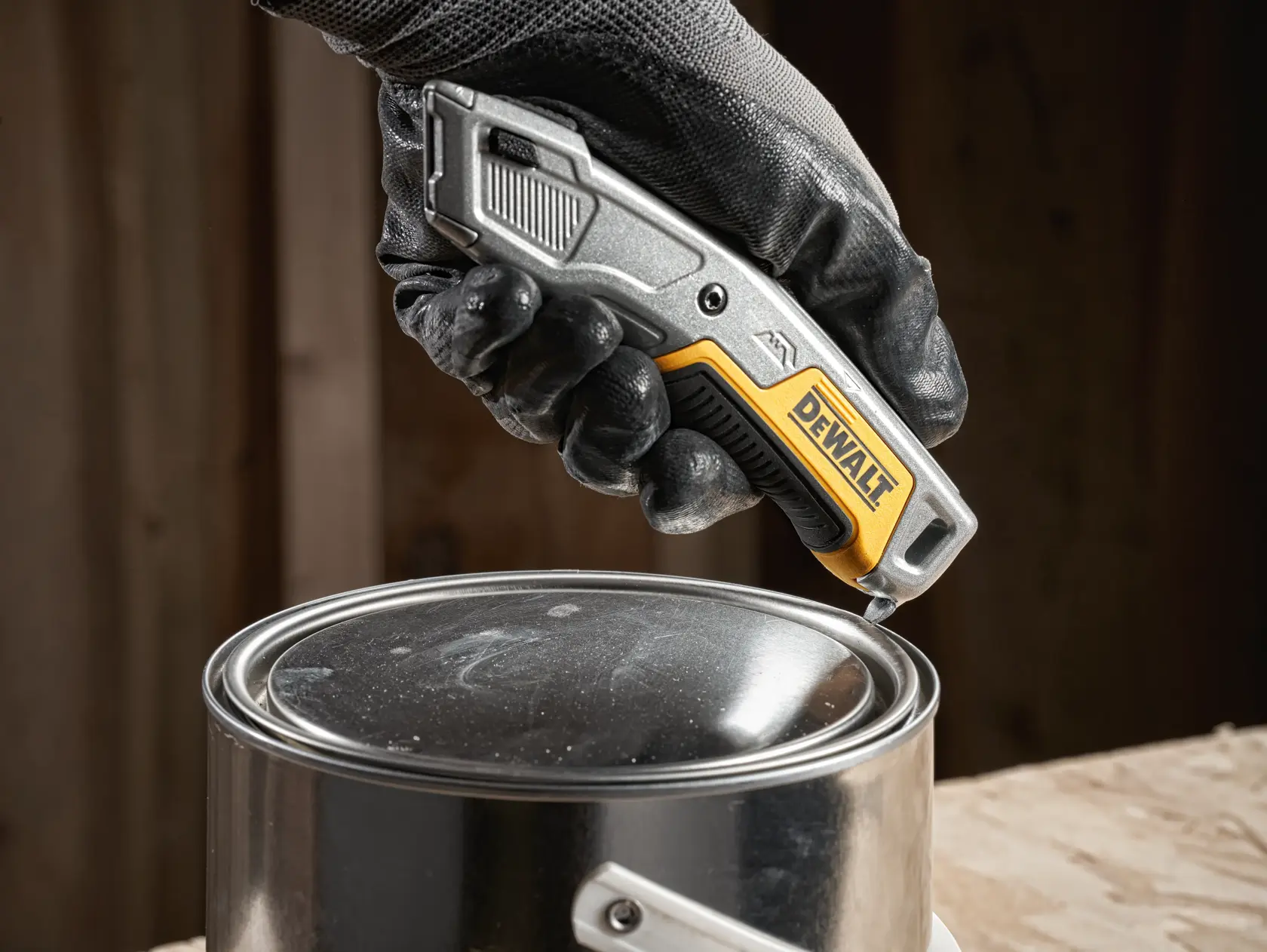 Макетен нож за разрушаване с фиксиран корпус и прибиращо се острие DEWALT