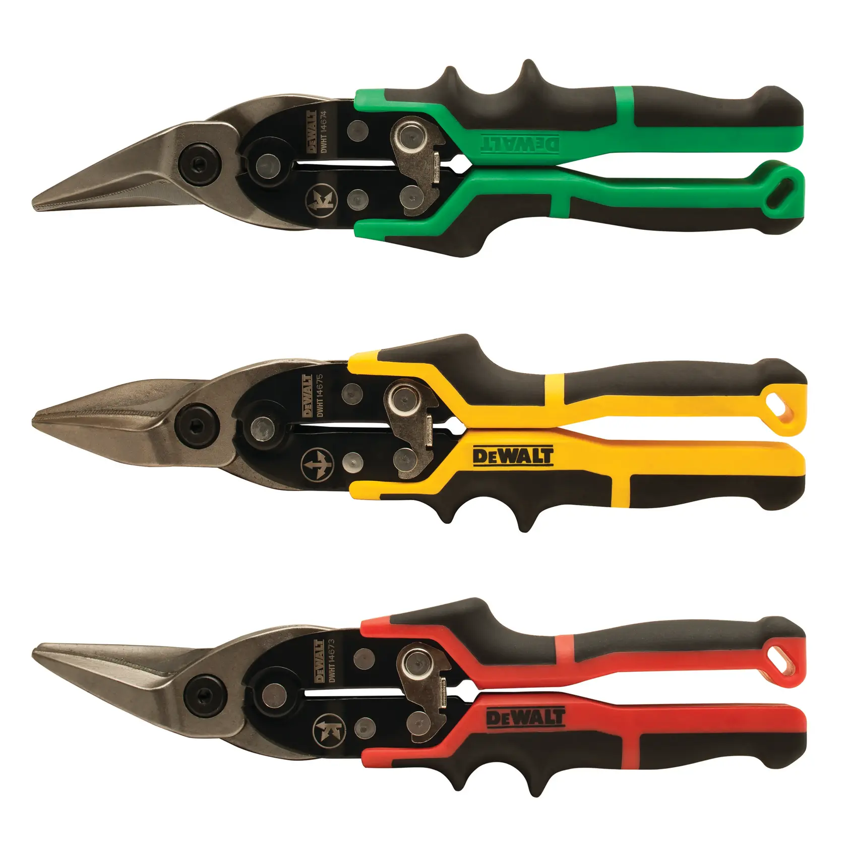 DEWALT® ERGO Aviation Комплект ножици за ламарина (3 бр.)
