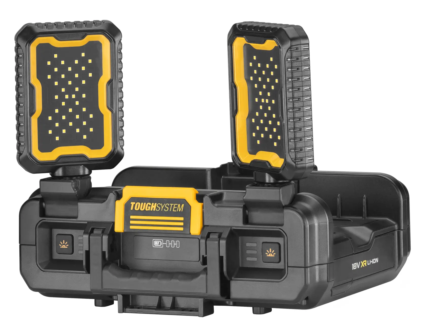 DEWALT® TOUGHSYSTEM® 2.0 Регулируема работна лампа с отделение за съхранение