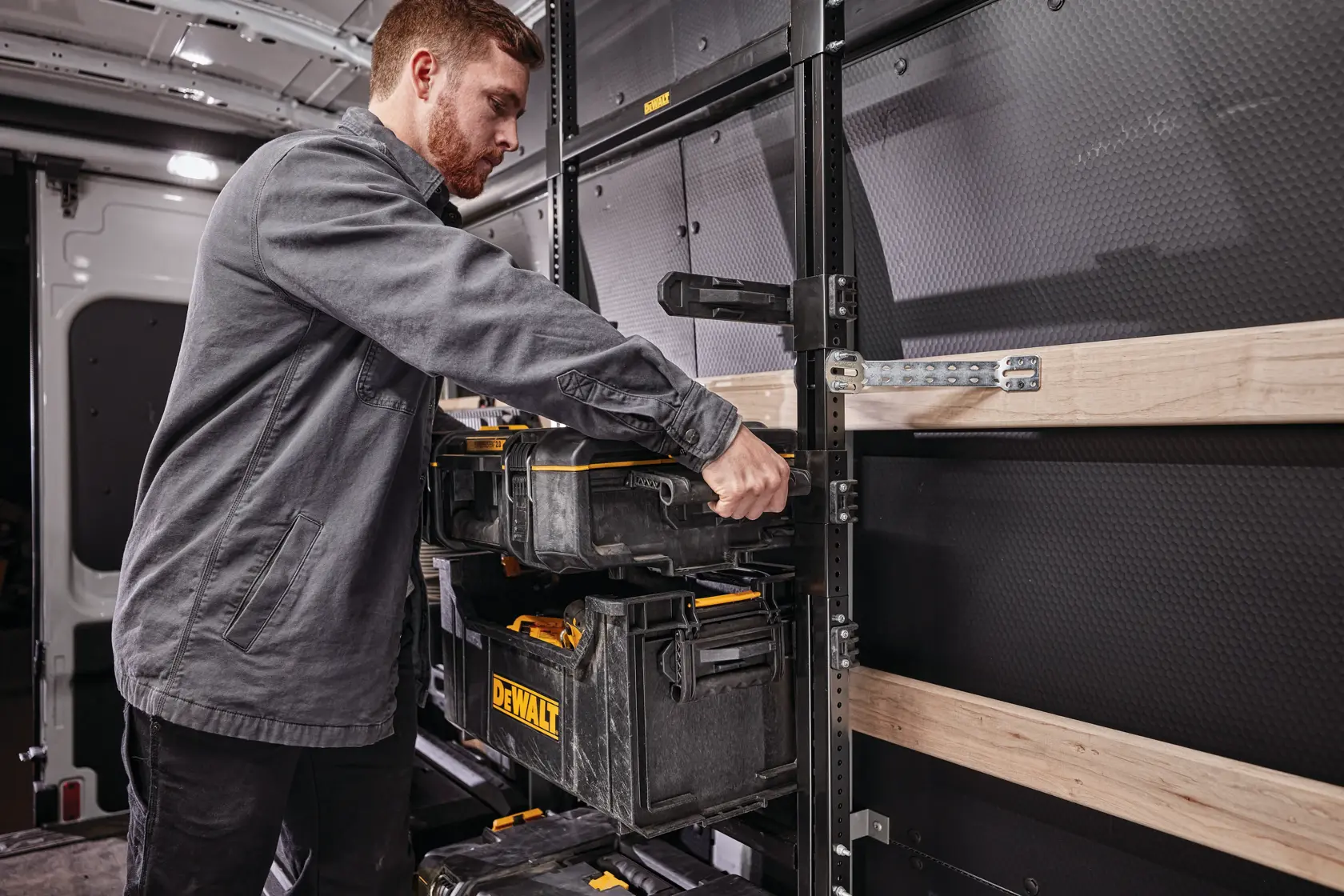 DEWALT® TOUGHSYSTEM® 2.0 Плитък куфар за съхранение